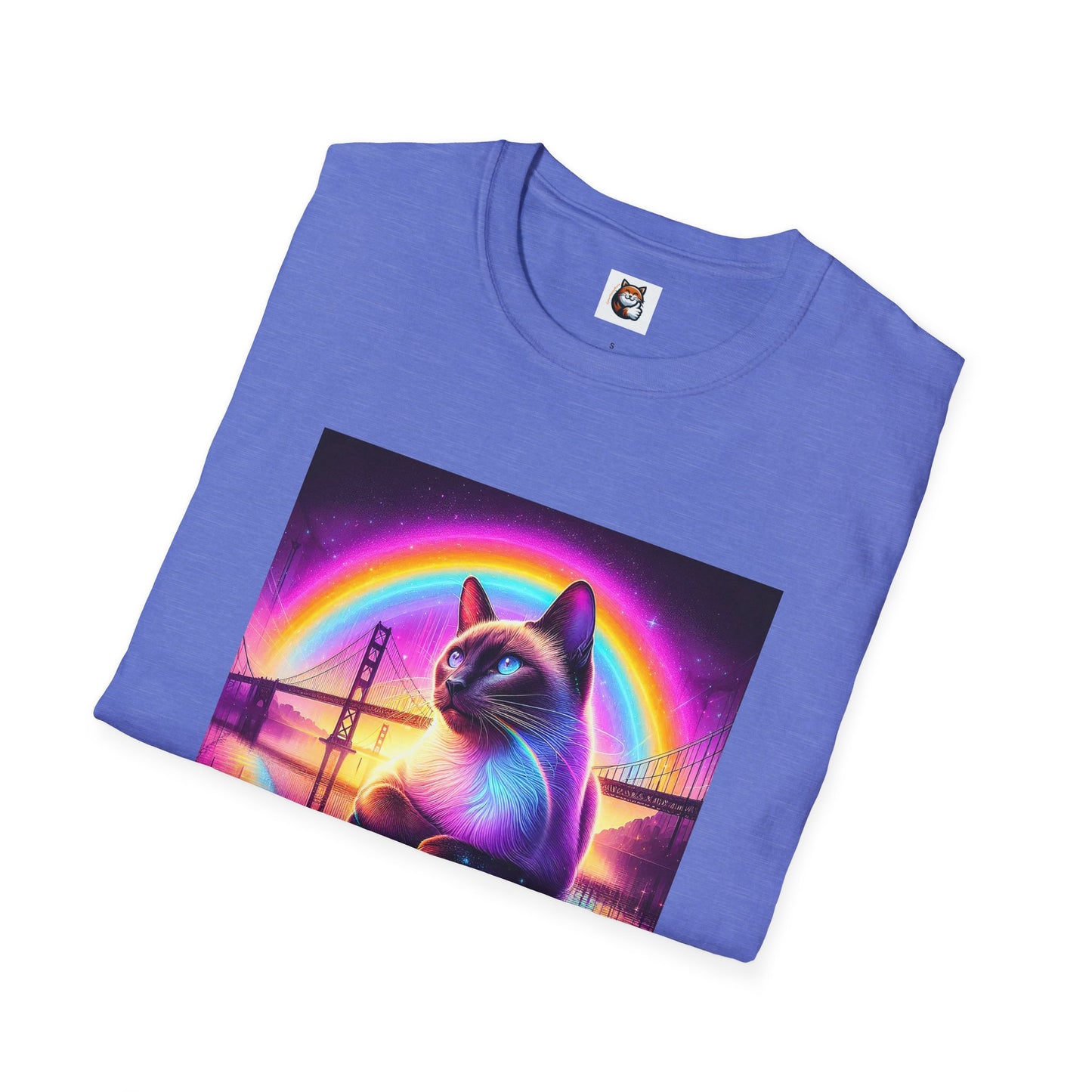 Siamese Cat purple rainbow