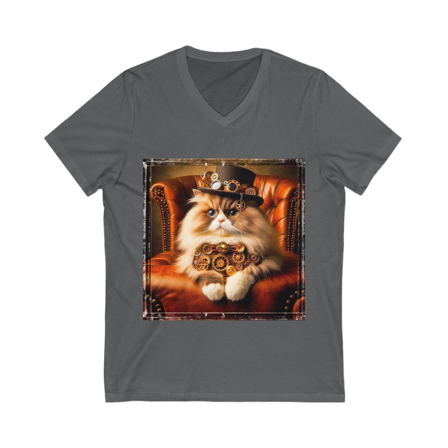 Ragdoll Cat Unisex Jersey Short Sleeve V-Neck Tee