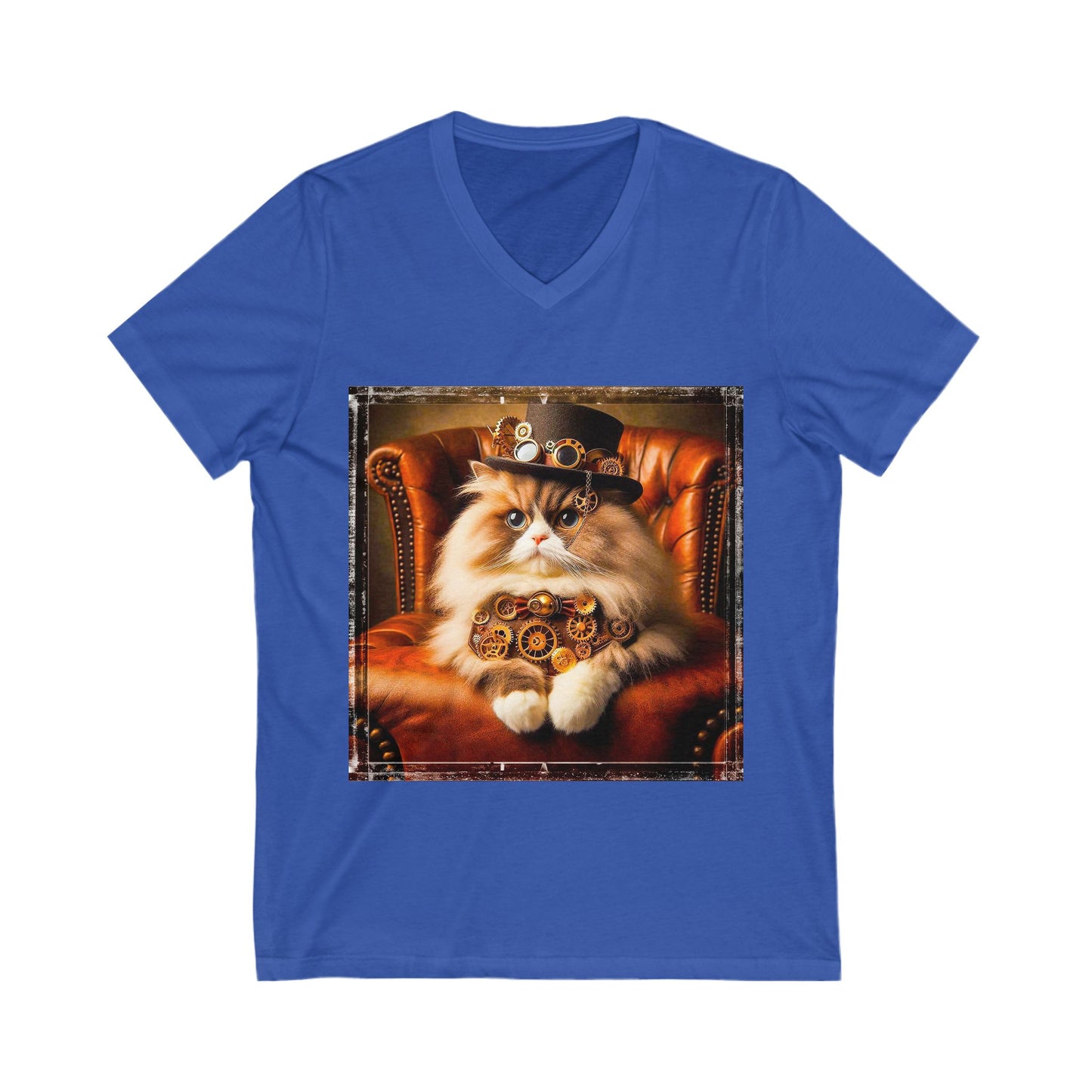 Ragdoll Cat Unisex Jersey Short Sleeve V-Neck Tee