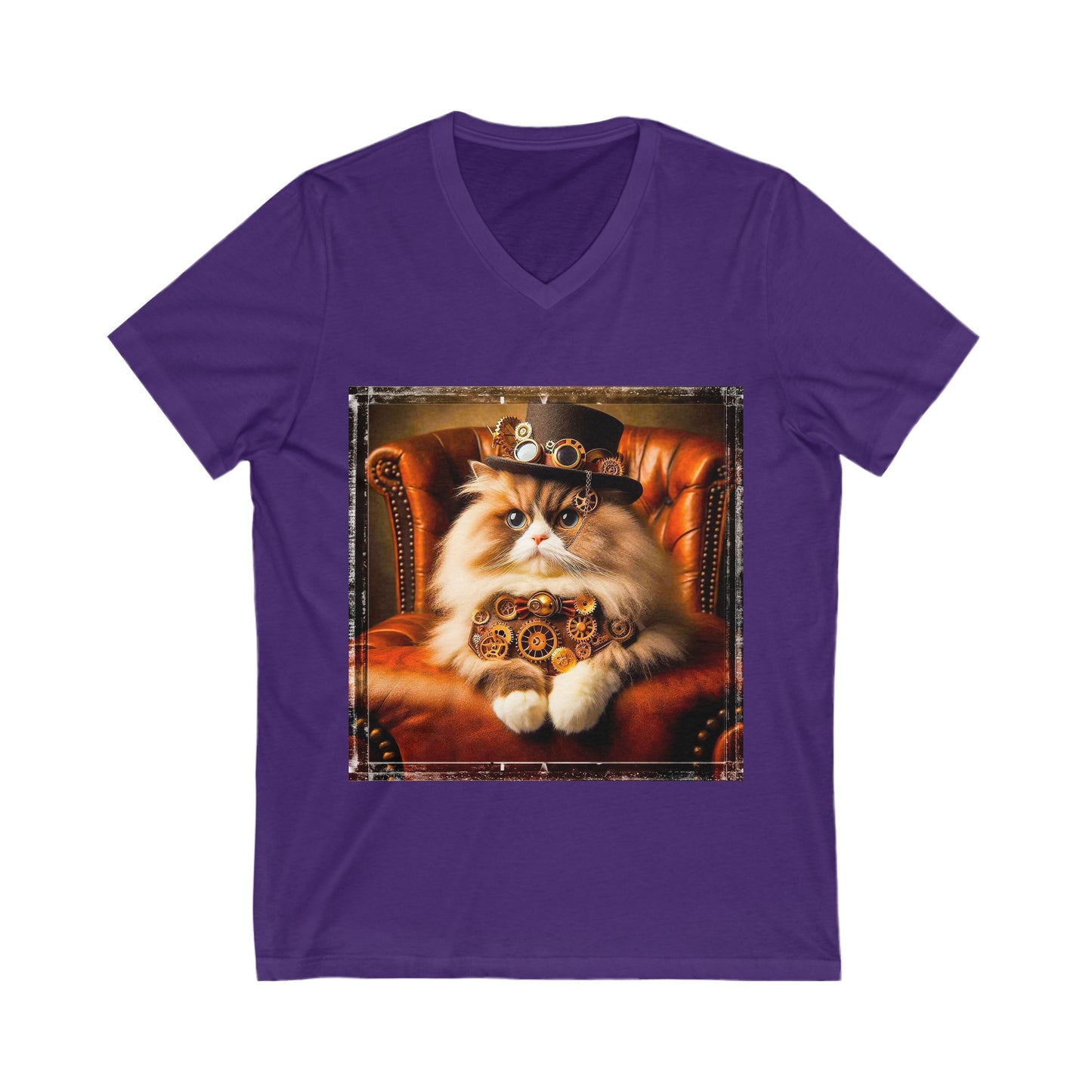 Ragdoll Cat Unisex Jersey Short Sleeve V-Neck Tee