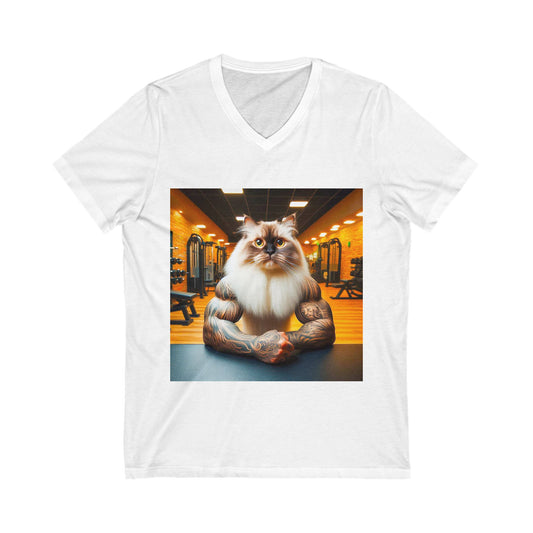 Ragdoll Cat Unisex Jersey Short Sleeve V-Neck Tee