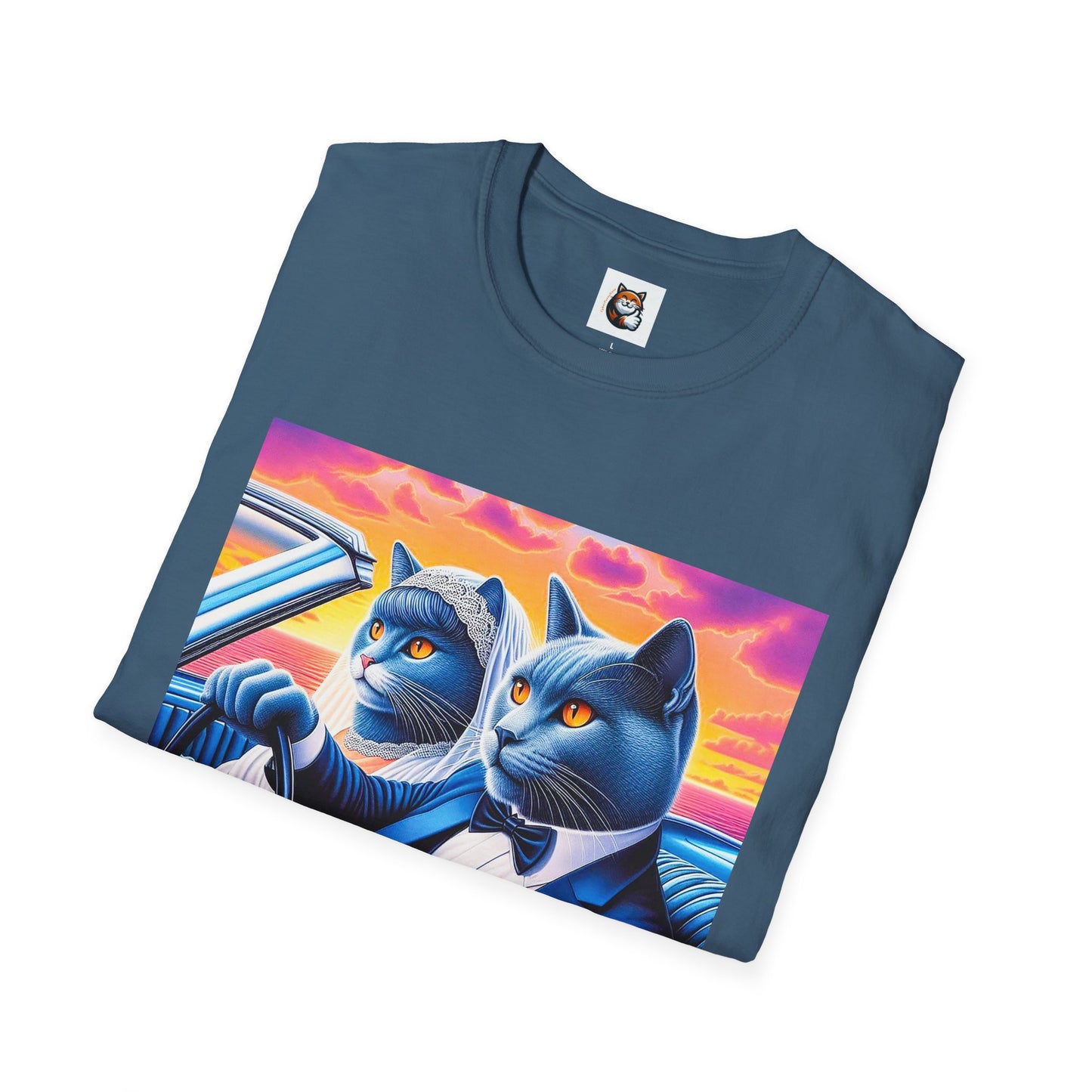 Russian Blue Cat  just married T-Shirt