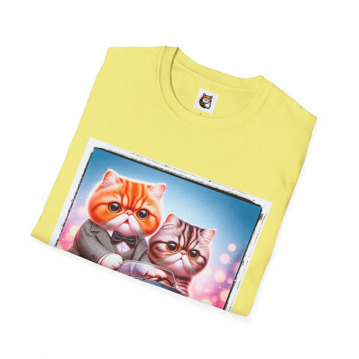 Wacky Exotic Shorthair Cat Unisex Softstyle T-Shirt