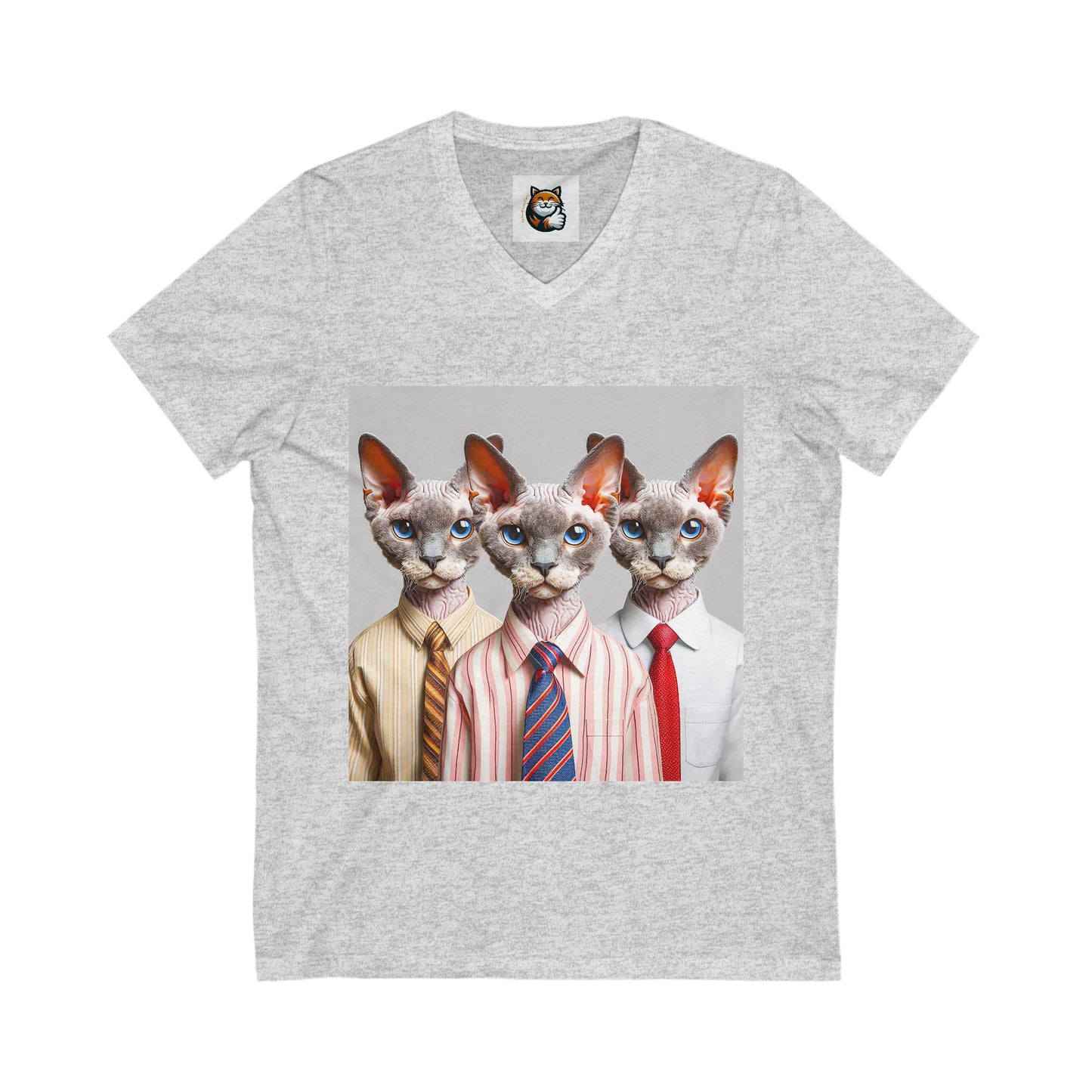 Devon Rex working professionals Unisex Jersey Short Sleeve V-Neck Tee
