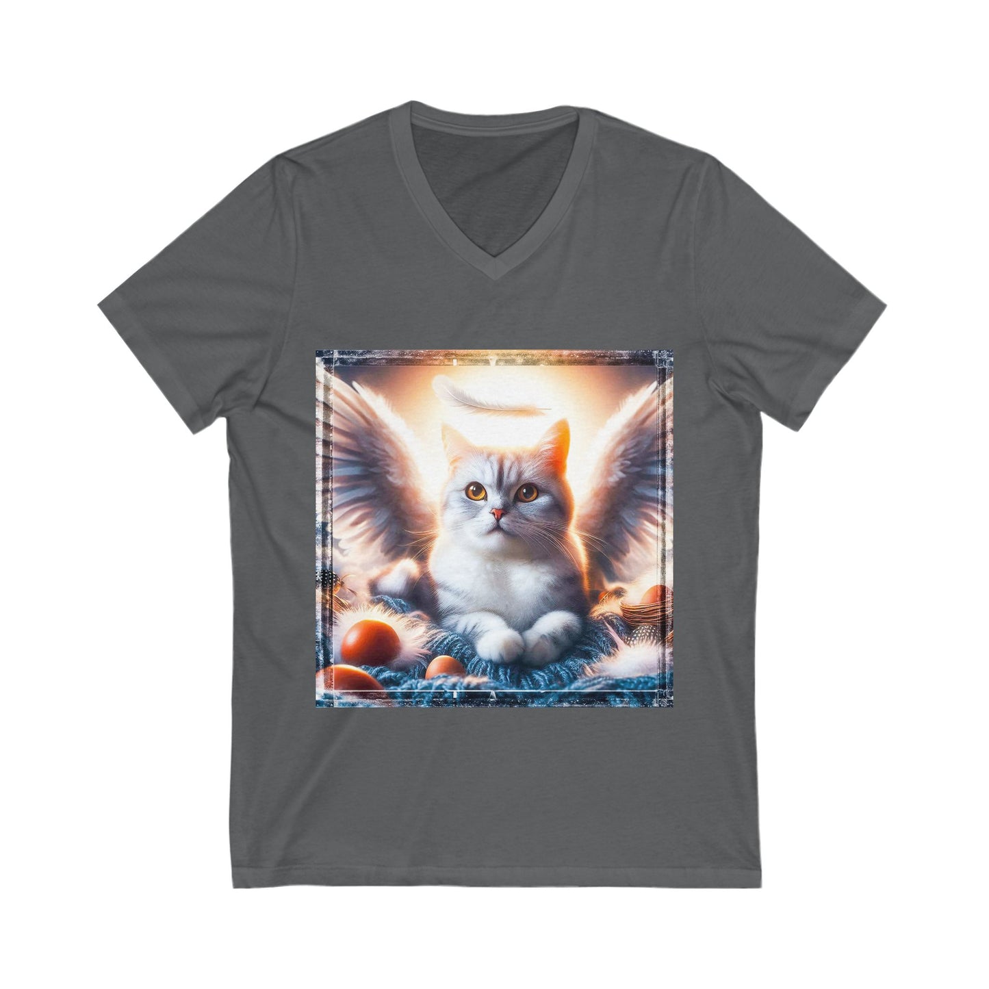 Domestic Cat Unisex Jersey Short Sleeve V-Neck Tee