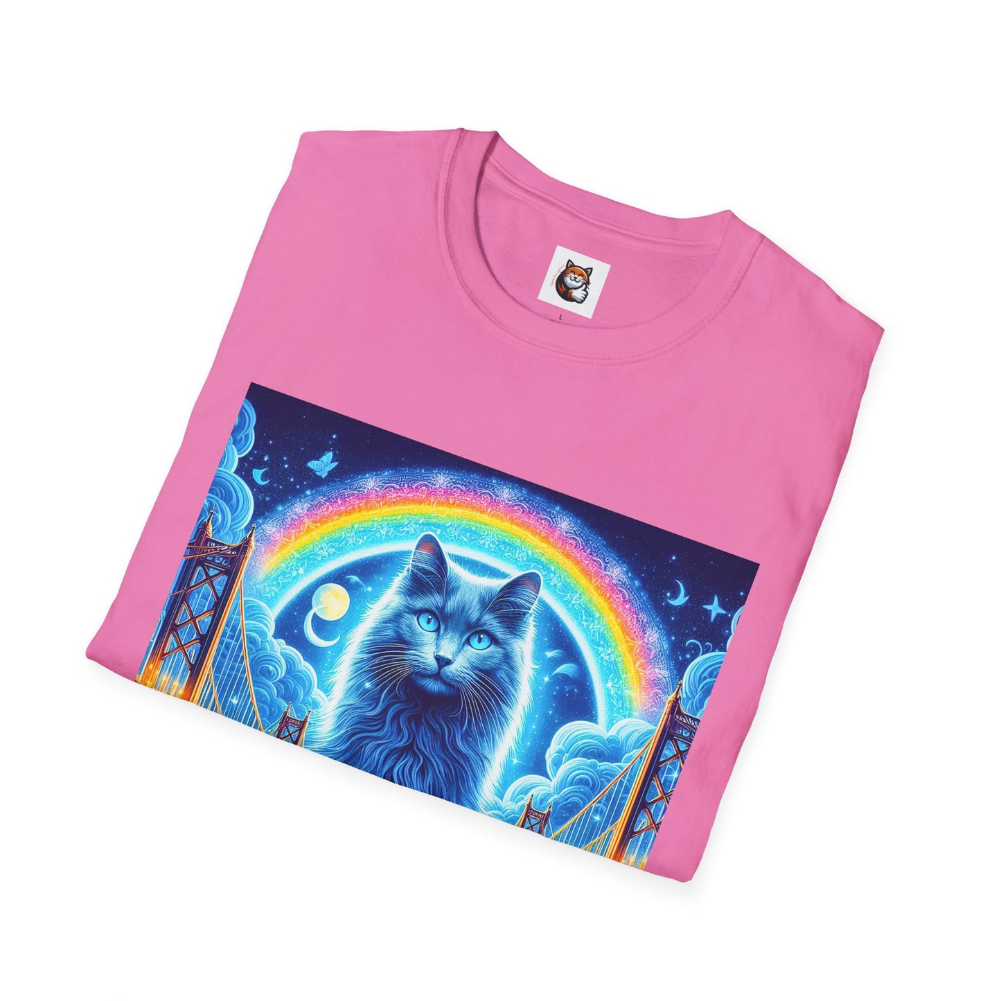 Russian Blue Cat rainbow T-Shirt