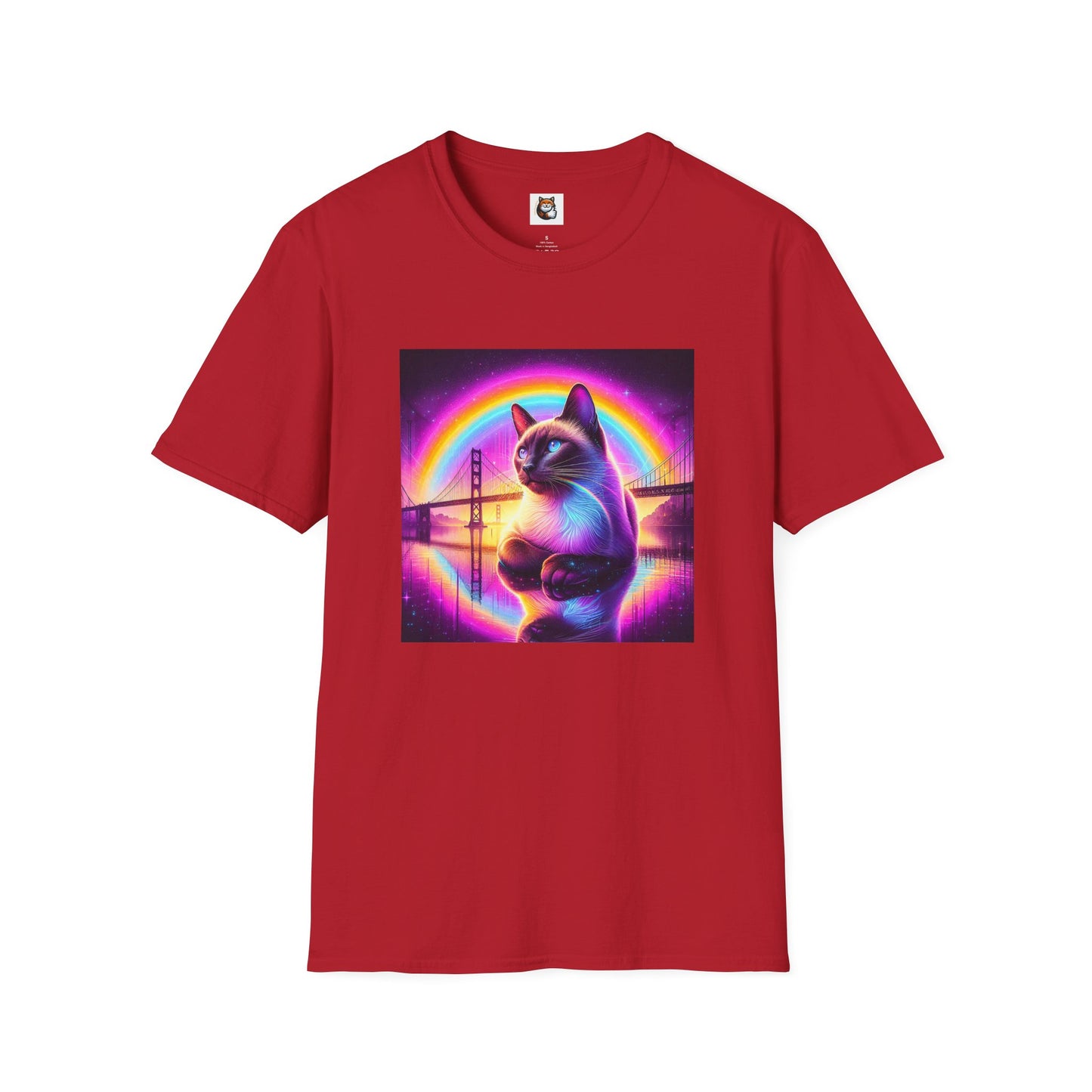 Siamese Cat purple rainbow