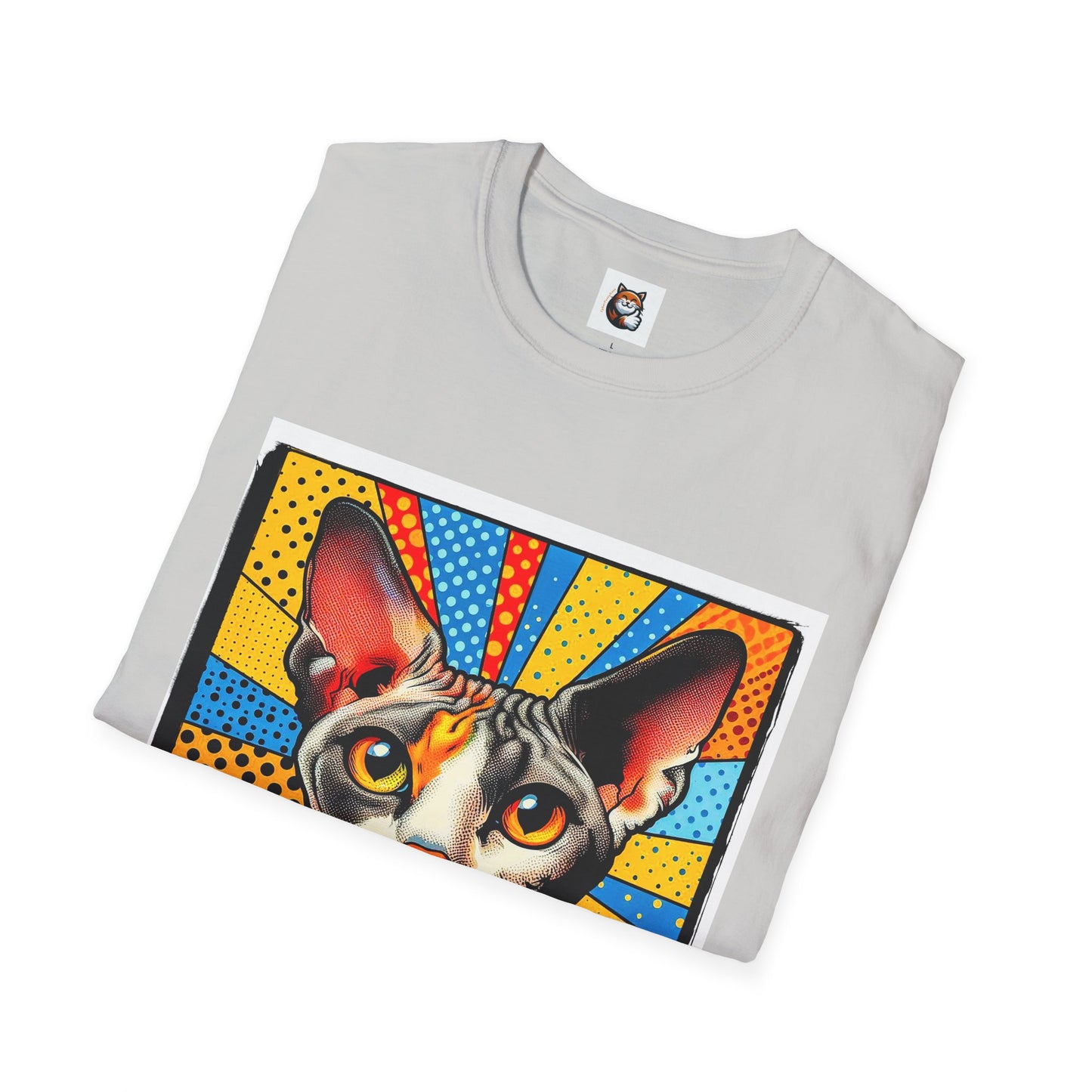 Devon Rex Comic book  Unisex Softstyle T-Shirt
