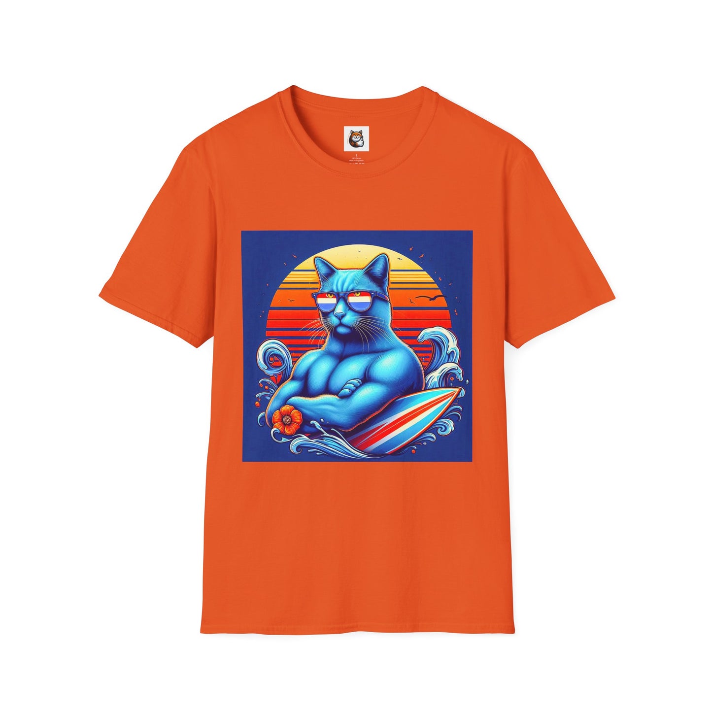 Russian Blue Cat Unisex Softstyle T-Shirt