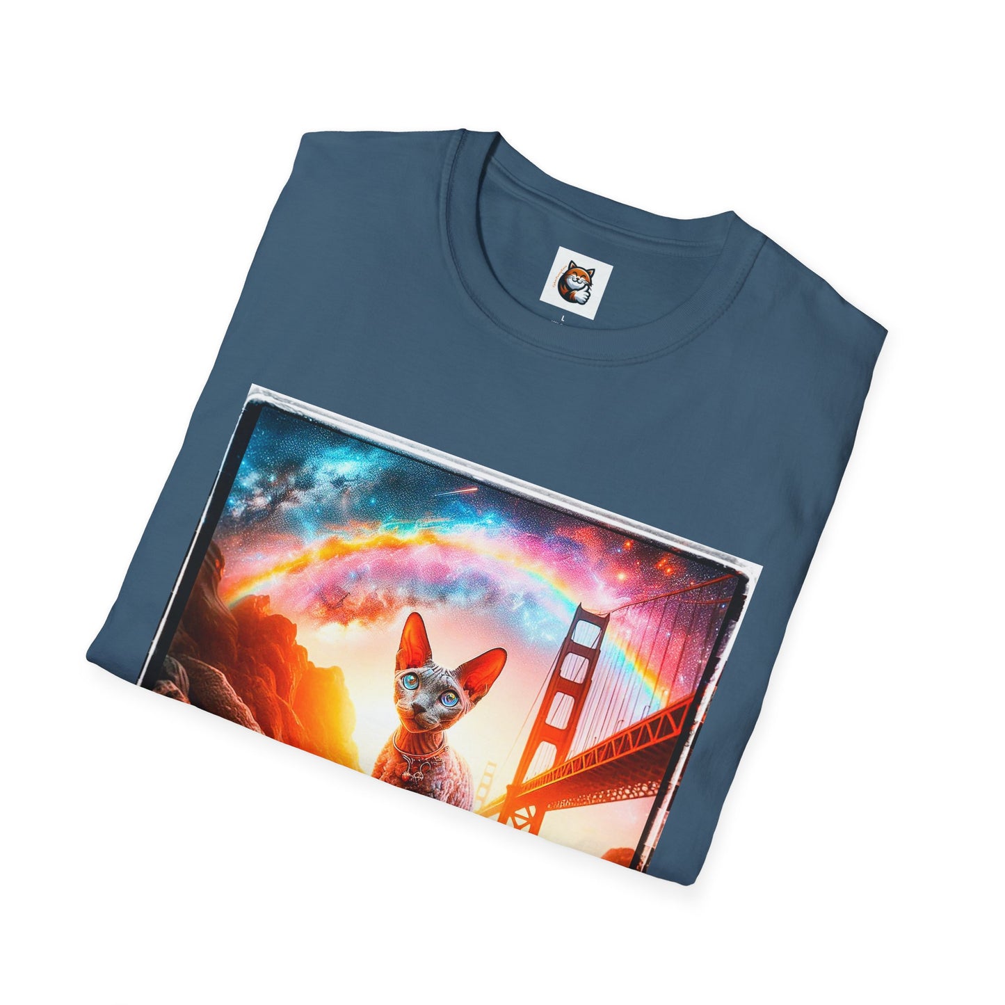 Cornish Rex Cat rainbow sunset T-Shirt