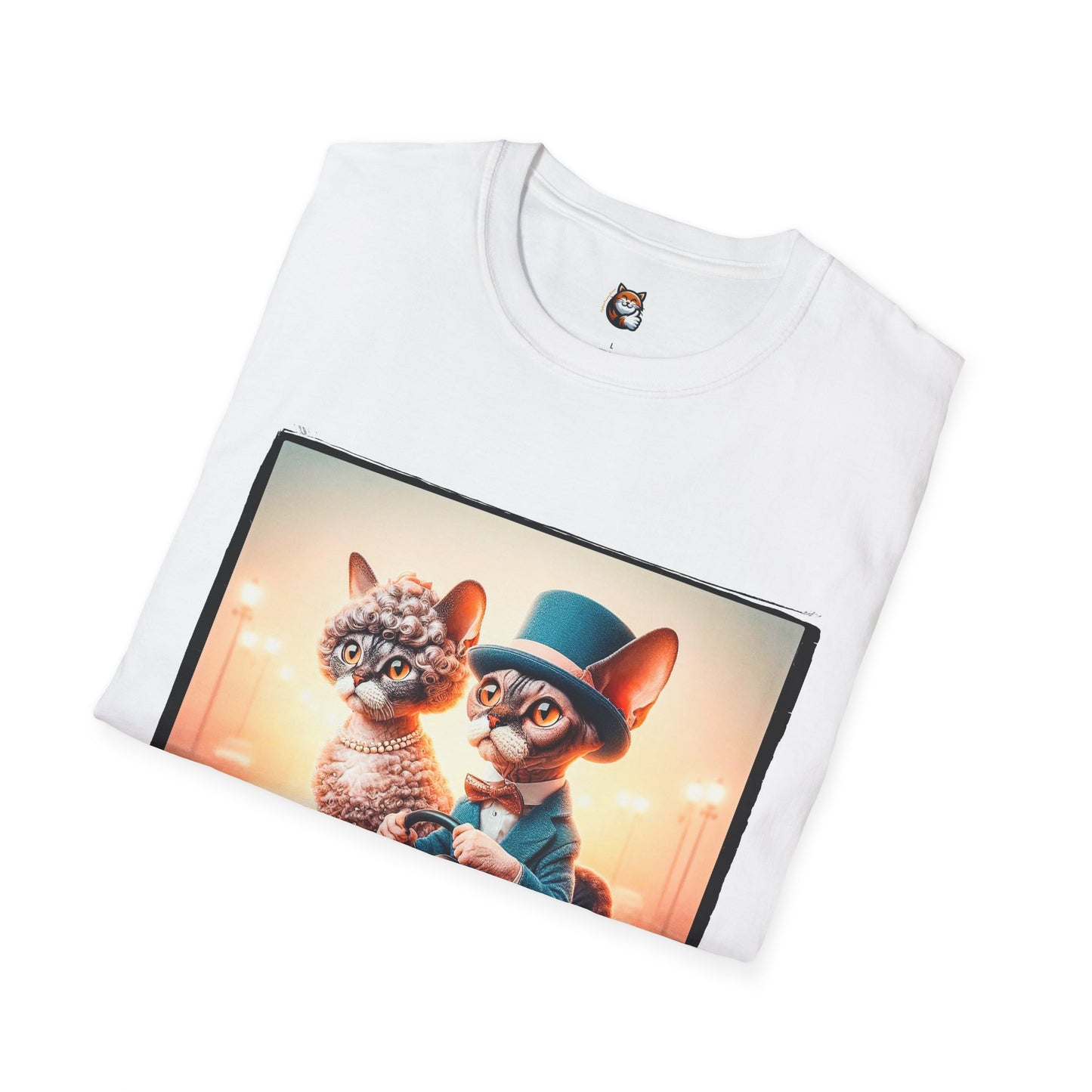 Wacky  Devon Rex Cat Unisex Softstyle T-Shirt