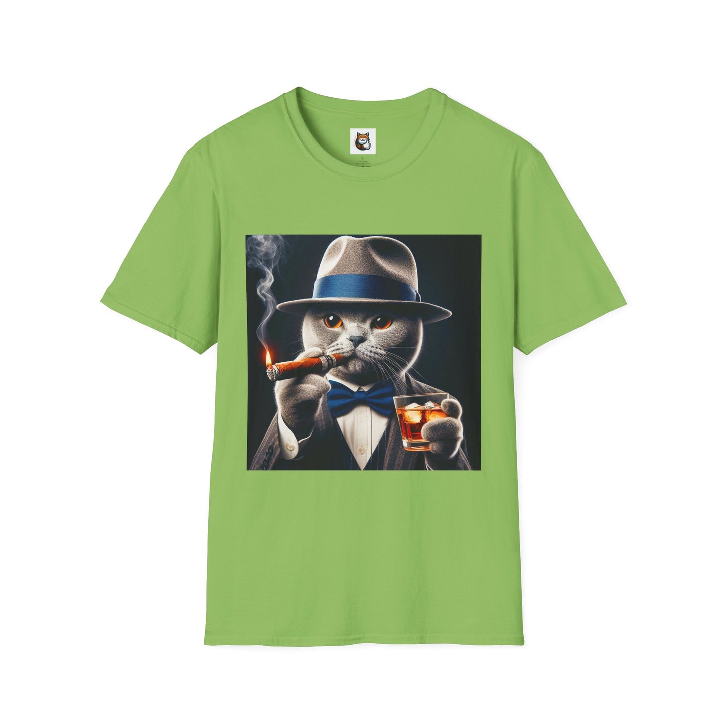 Russian Blue Cat  smoking and cigars T-Shirt