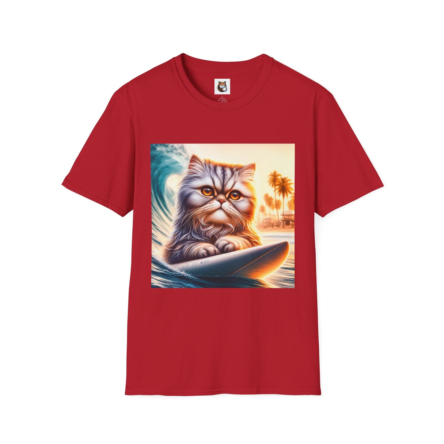 Selkirk Rex Cat T-Shirt angry surfer
