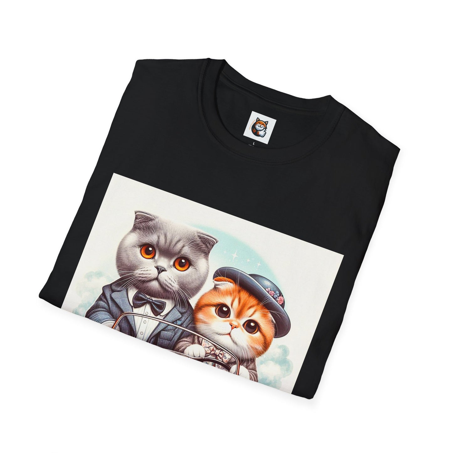 Scottish Fold Cat baby couple driving