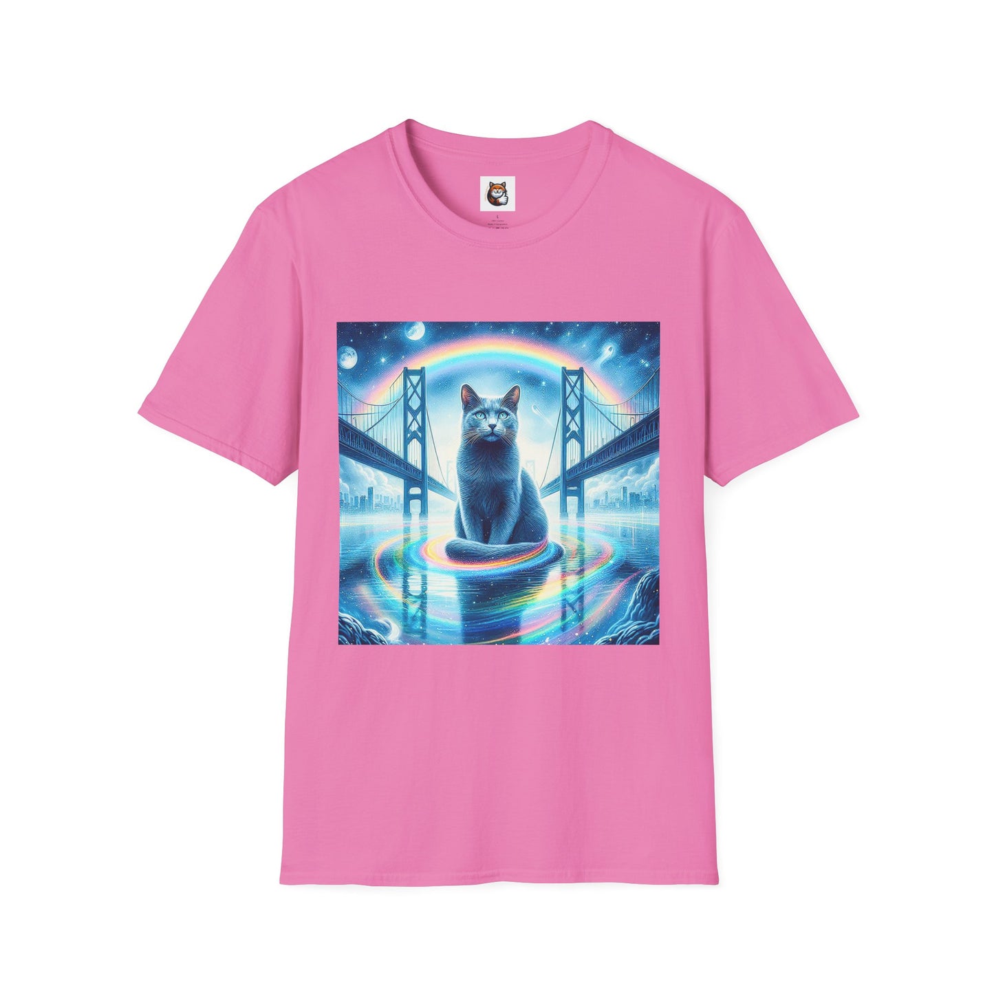Russian Blue Cat Unisex Softstyle T-Shirt