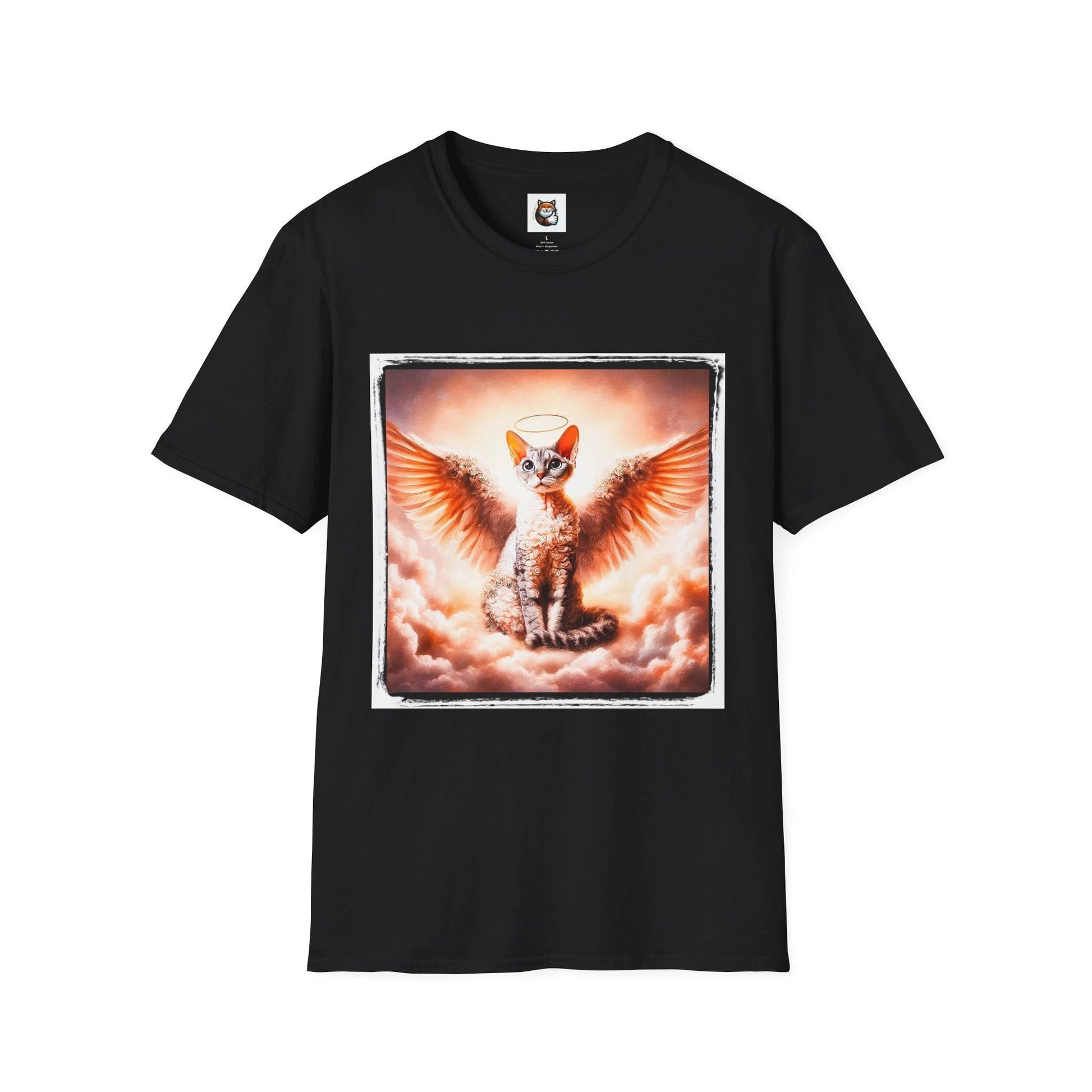 Devon Rex Cat pretty Angel Softstyle T-Shirt by Printify