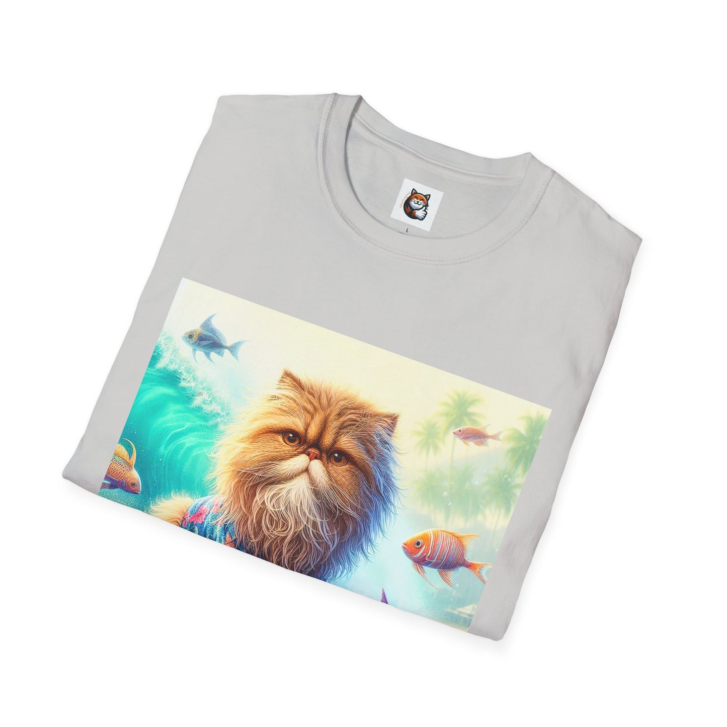 Selkirk Rex Cat T-Shirt angry surfer