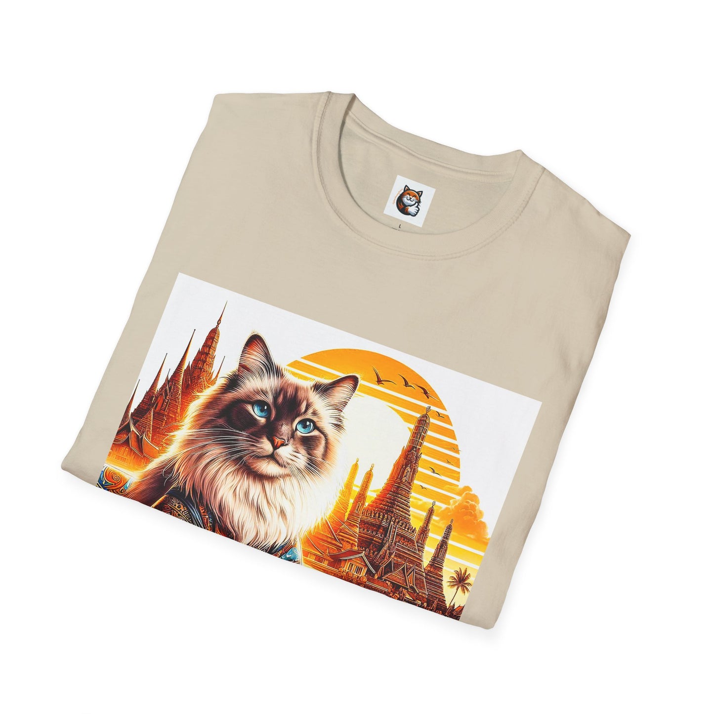 British Shorthair surfing Softstyle T-Shirt