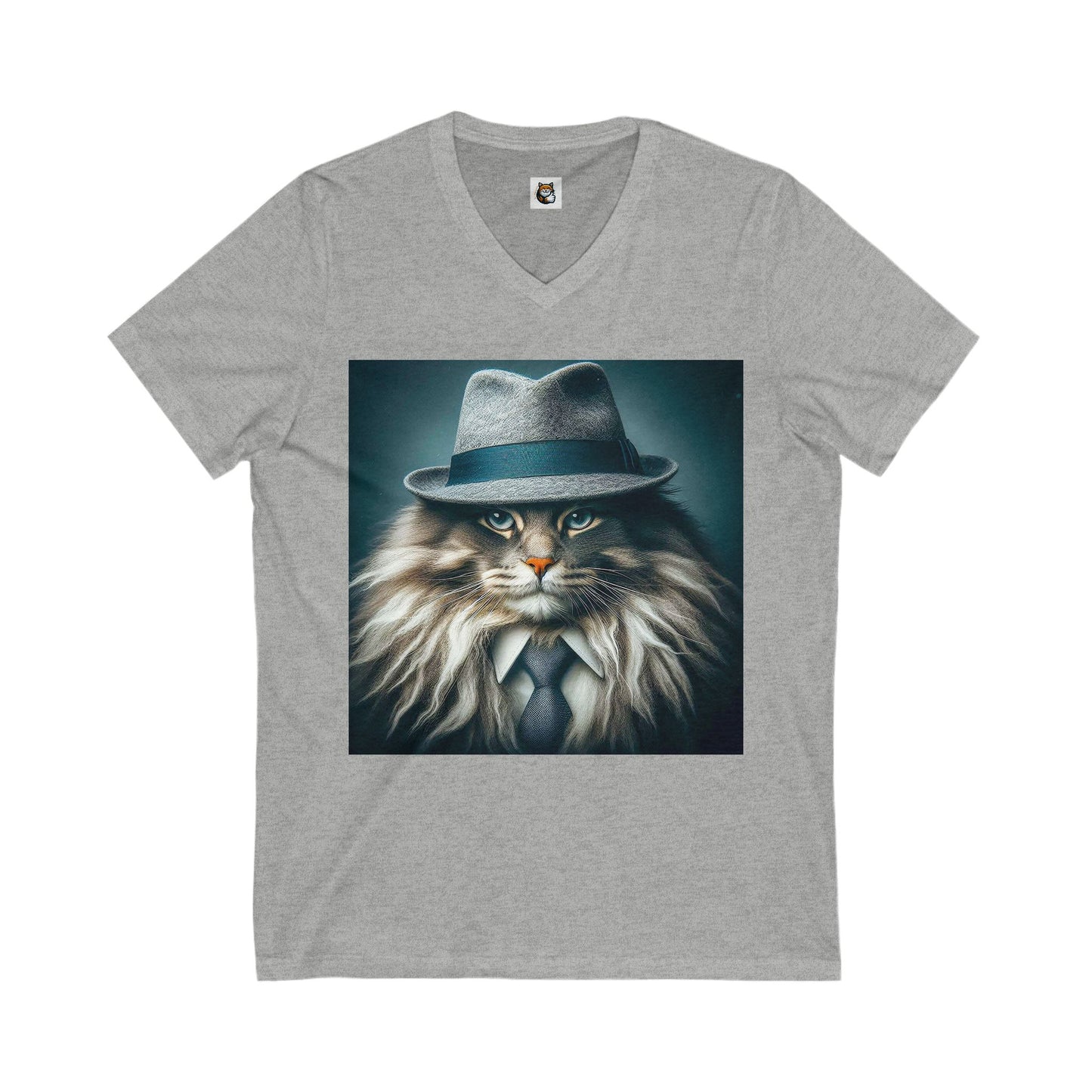 Maine Coon Unisex Jersey Short Sleeve V-Neck Tee