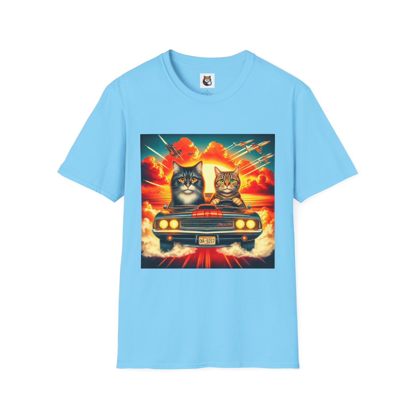 Wacky Domestic Cat Unisex Softstyle T-Shirt