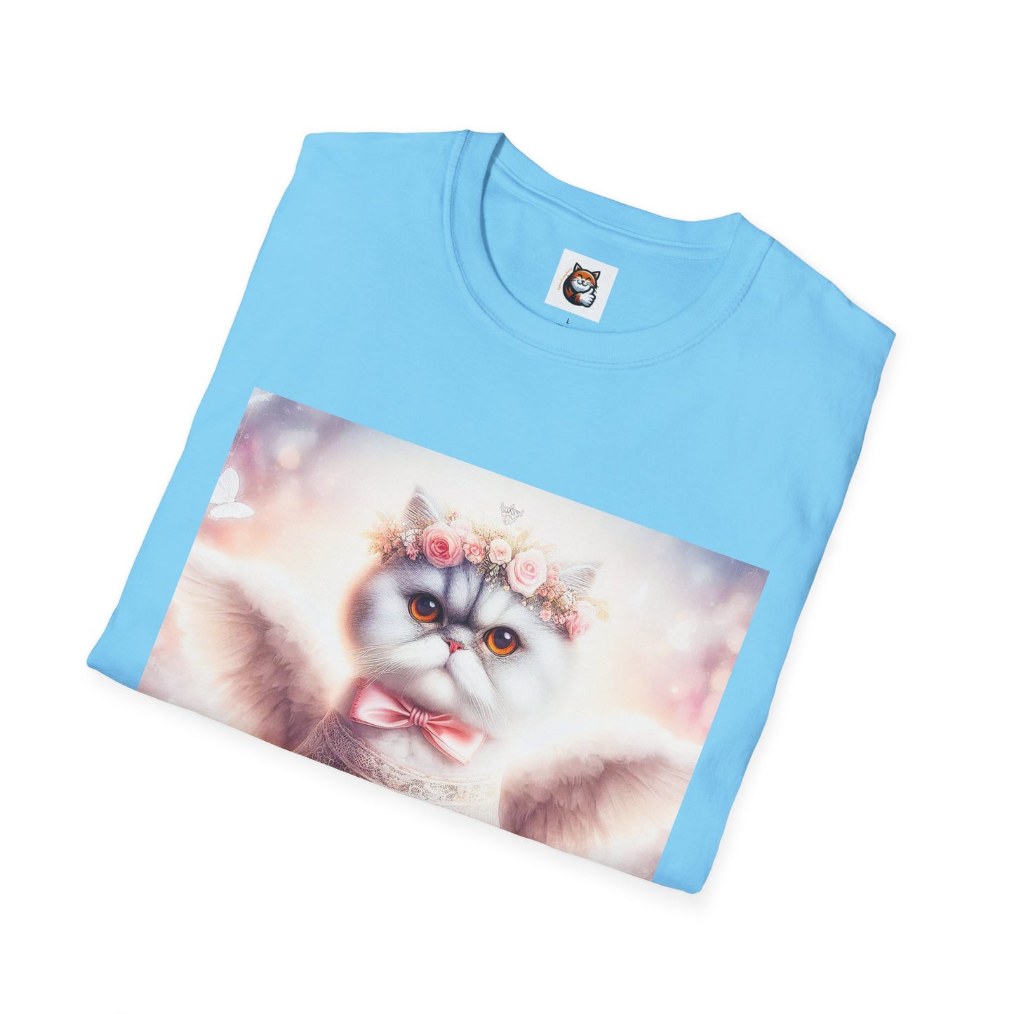 Selkirk Rex Cat T-Shirt flower Angel