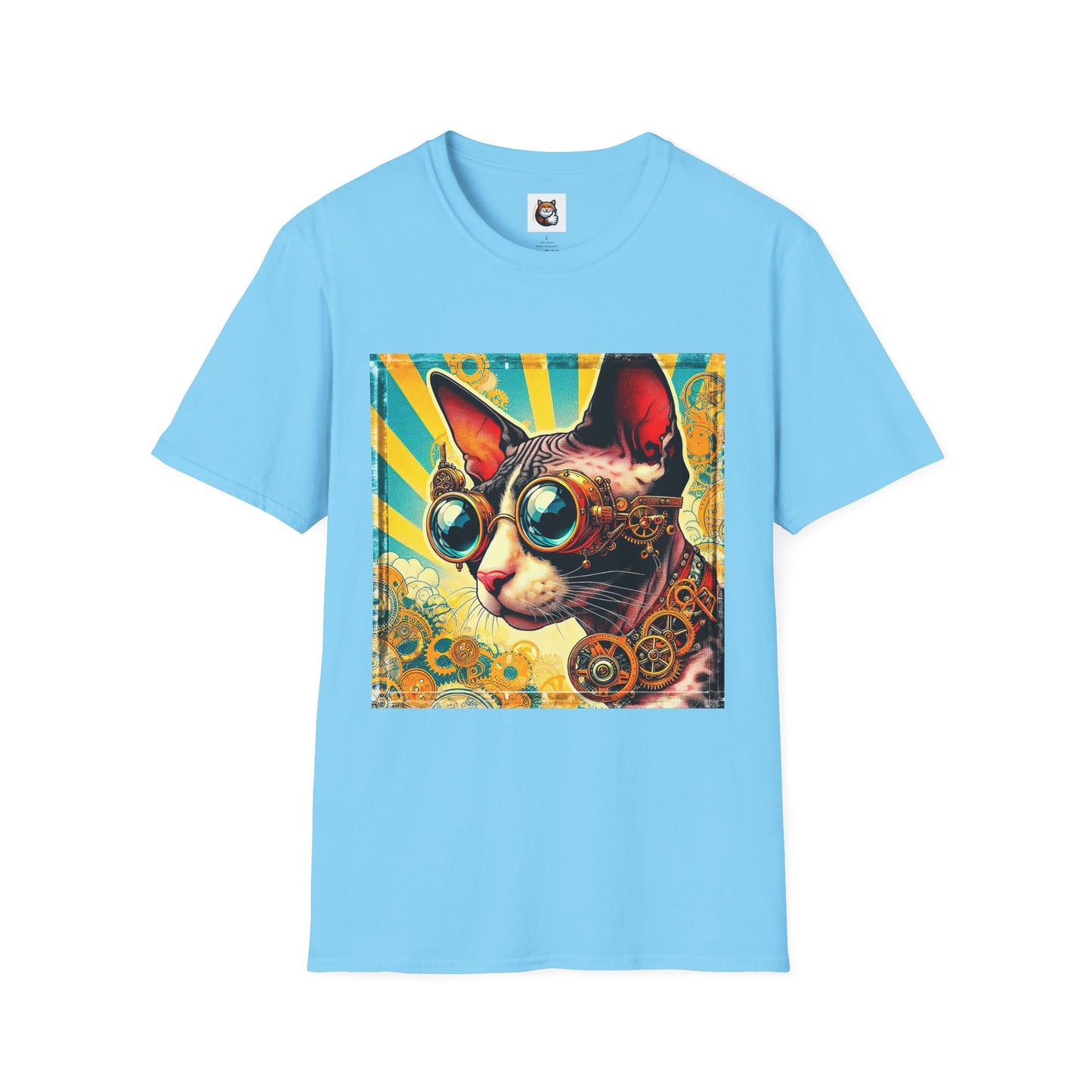 Cornish Rex Cat Unisex steam punk  T-Shirt
