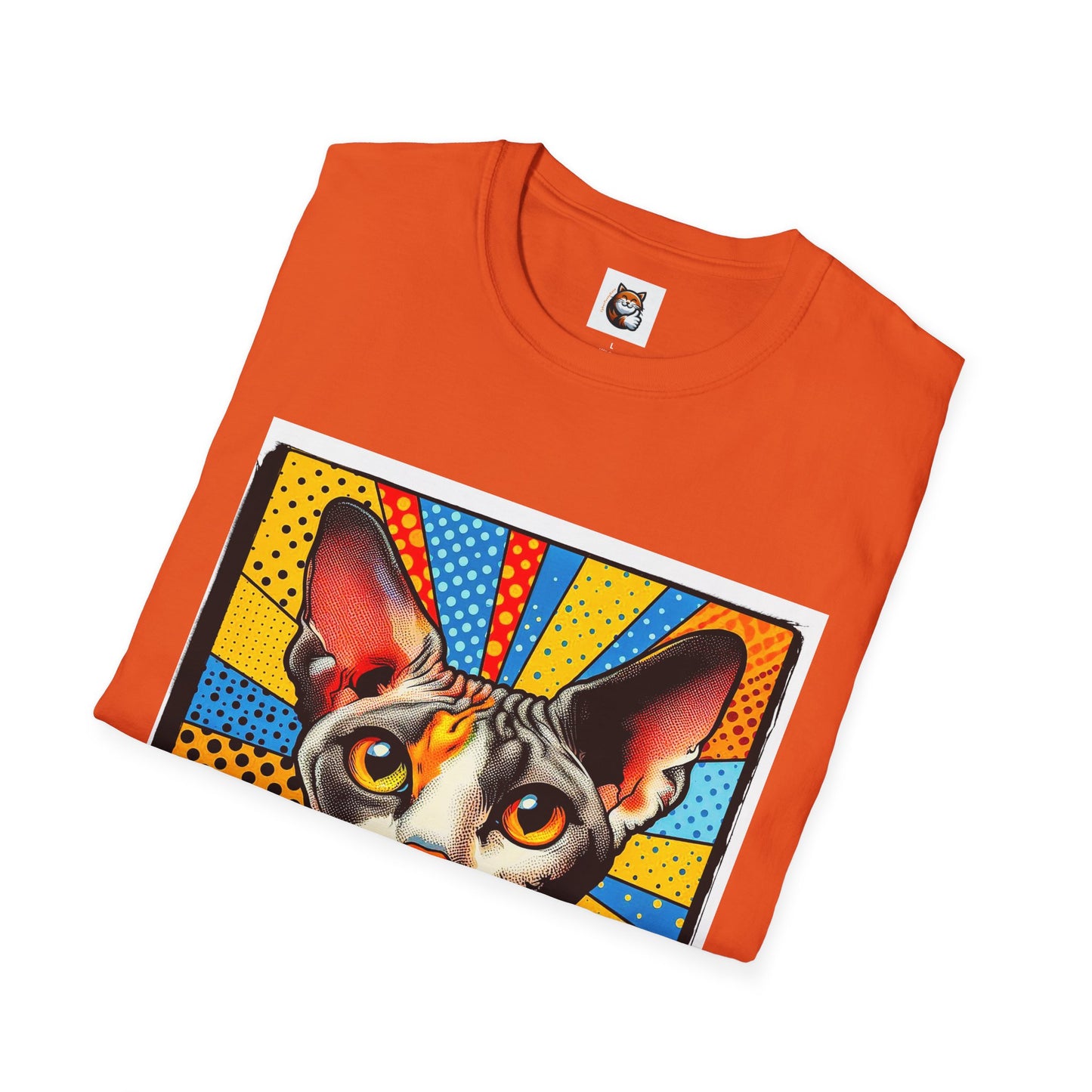 Devon Rex Comic book  Unisex Softstyle T-Shirt