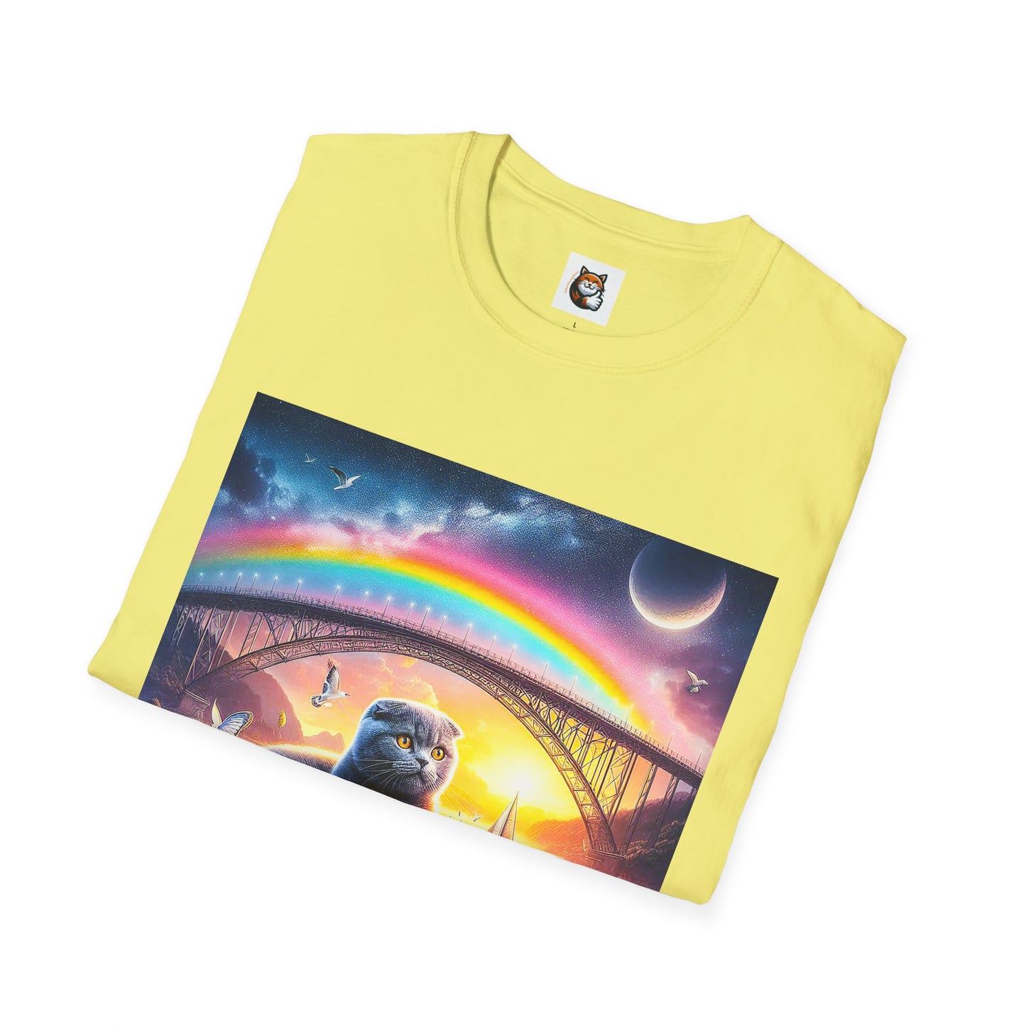 Scottish Fold Cat rainbow  T-Shirt