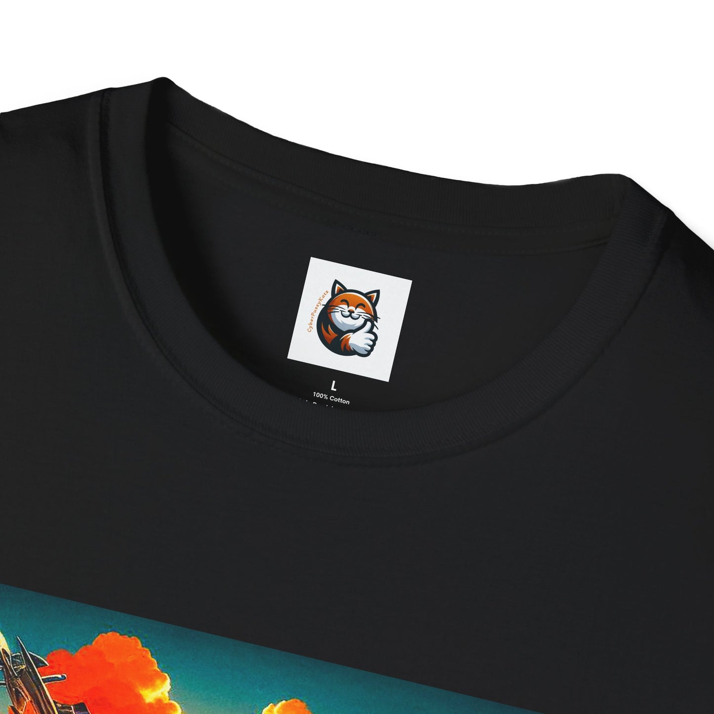 Wacky Domestic Cat Unisex Softstyle T-Shirt