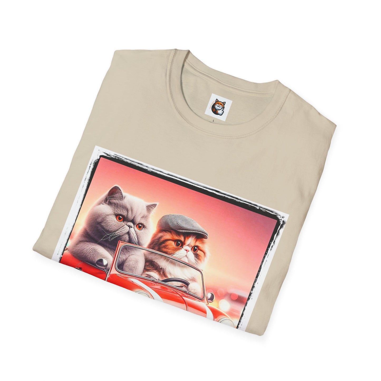 Wacky Exotic Shorthair Cat Unisex Softstyle T-Shirt