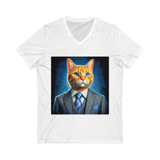 Domestic Cat business professional V-Neck Tee