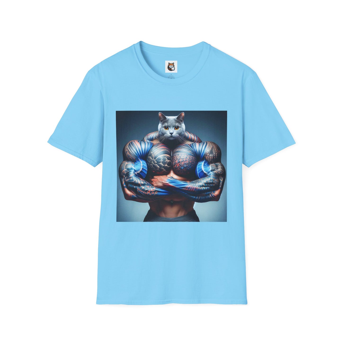 Russian Blue Cat Unisex Softstyle T-Shirt