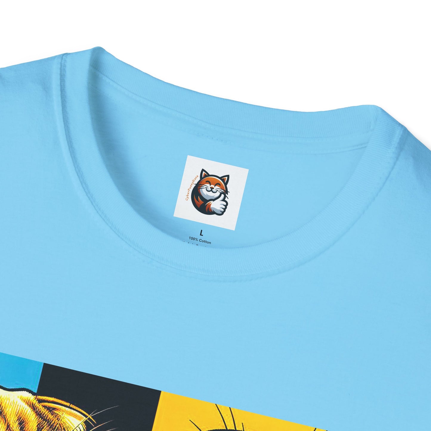 Scottish Fold Cat colorful squares  T-Shirt