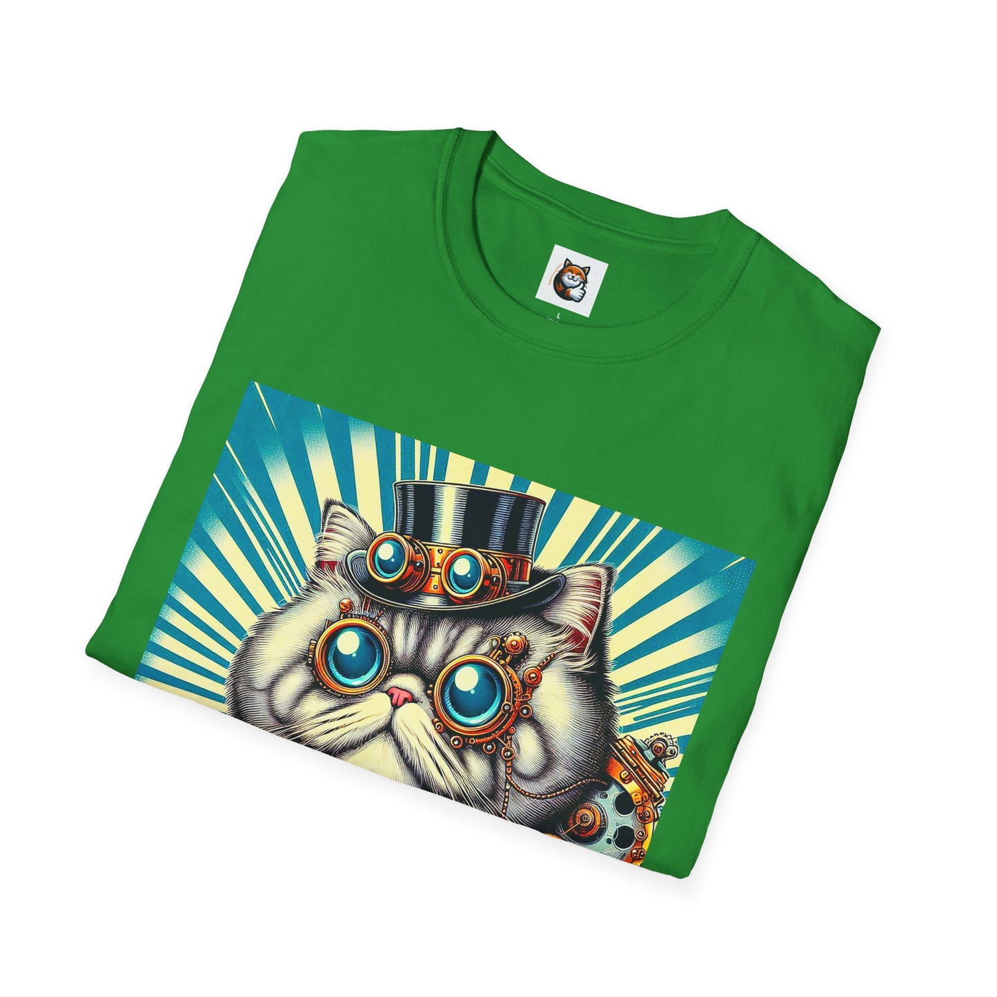 Selkirk Rex Cat T-Shirt steam punk