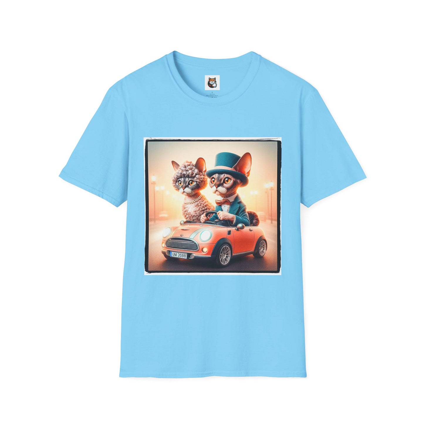 Wacky  Devon Rex Cat Unisex Softstyle T-Shirt