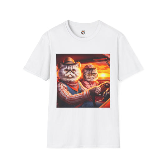 Selkirk Rex Cat T-Shirt western couple
