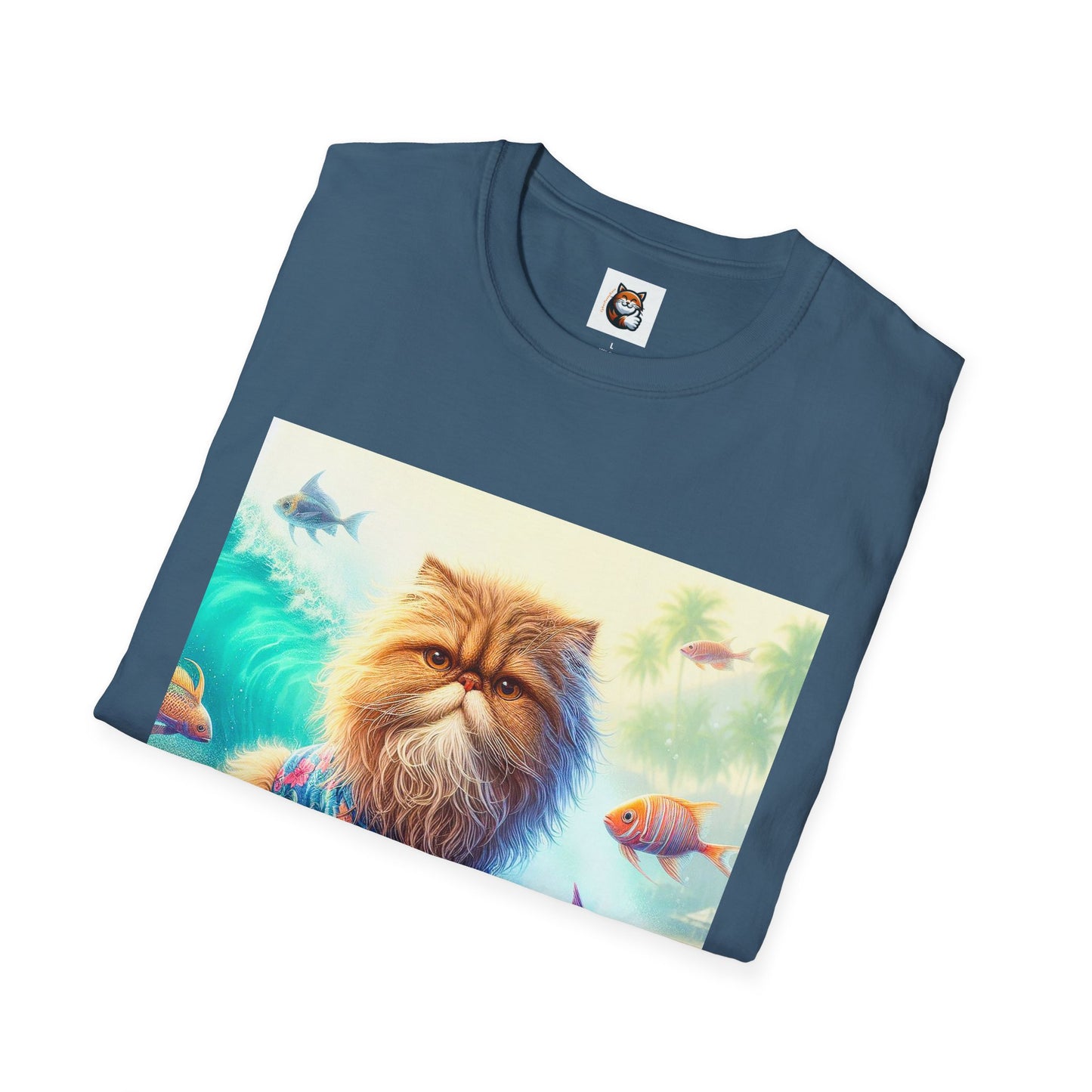 Selkirk Rex Cat T-Shirt angry surfer