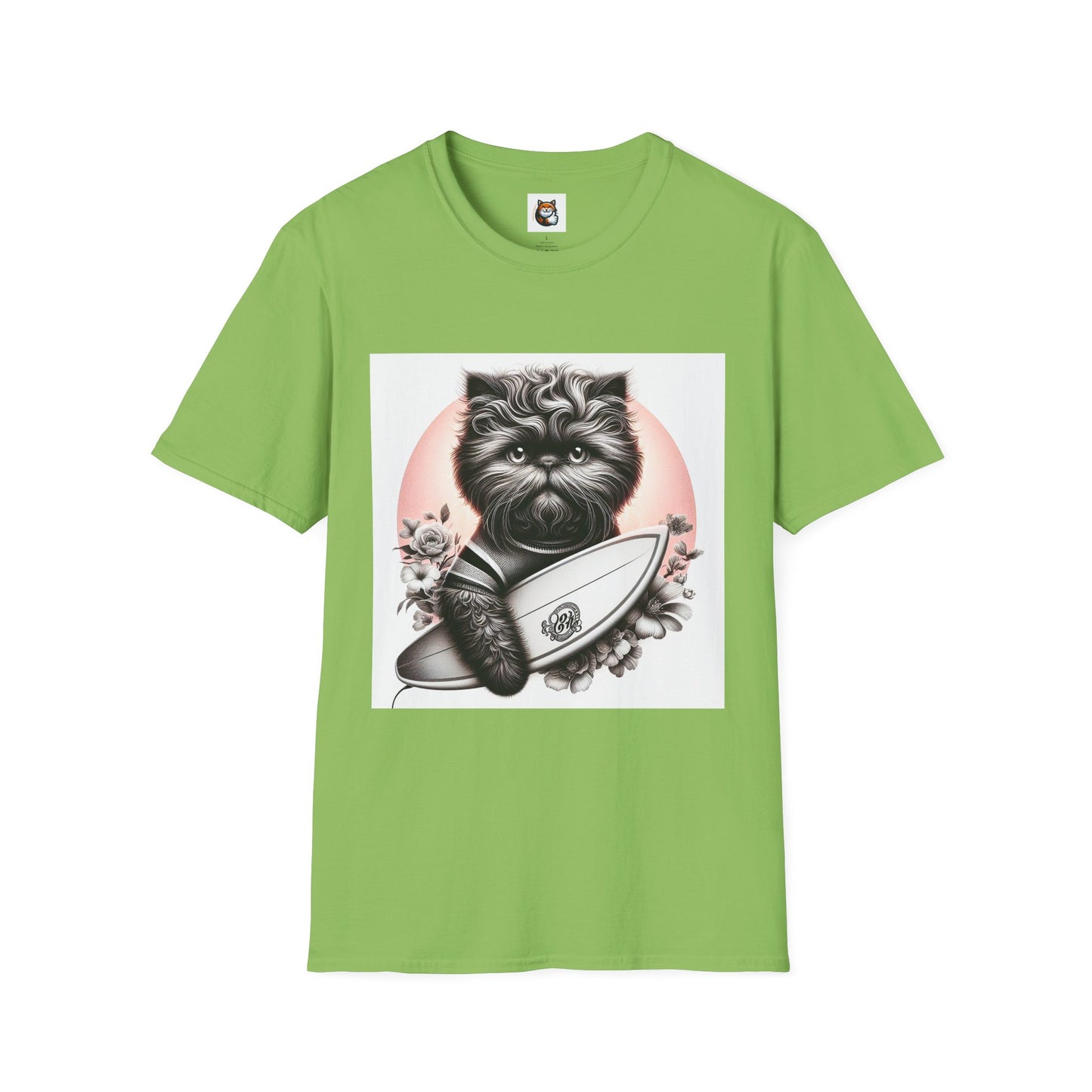 Selkirk Rex Cat T-Shirt fluffy surfer girl