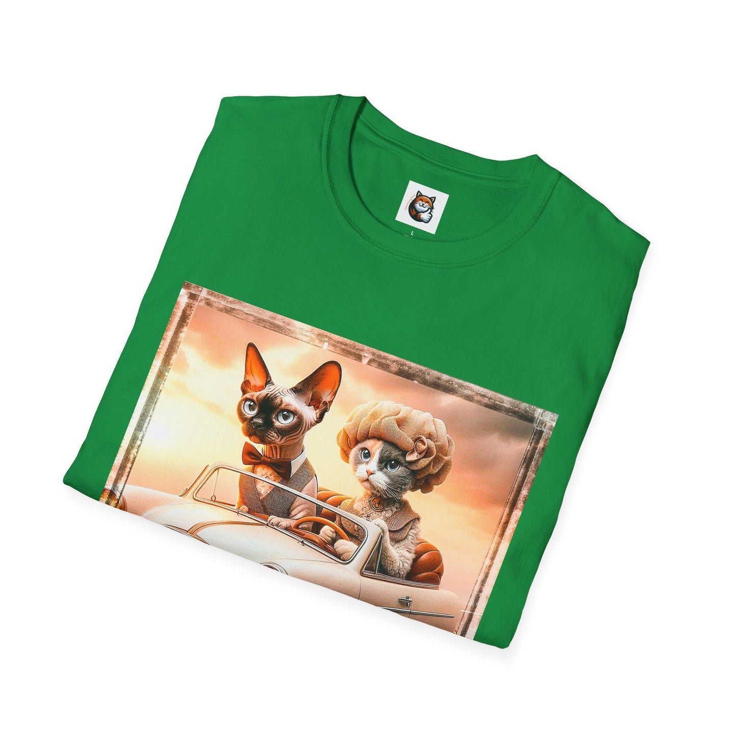 Wacky  Devon Rex Cat Unisex Softstyle T-Shirt