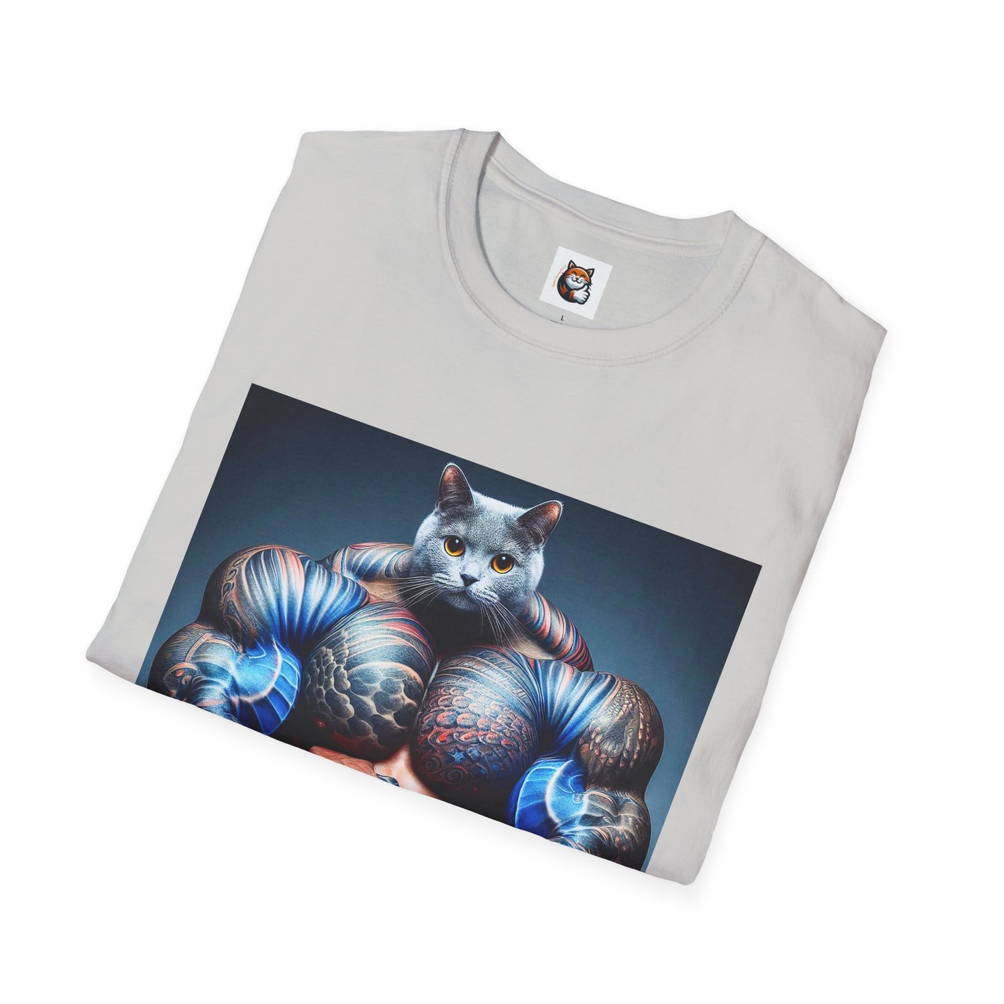 Russian Blue Cat Unisex Softstyle T-Shirt