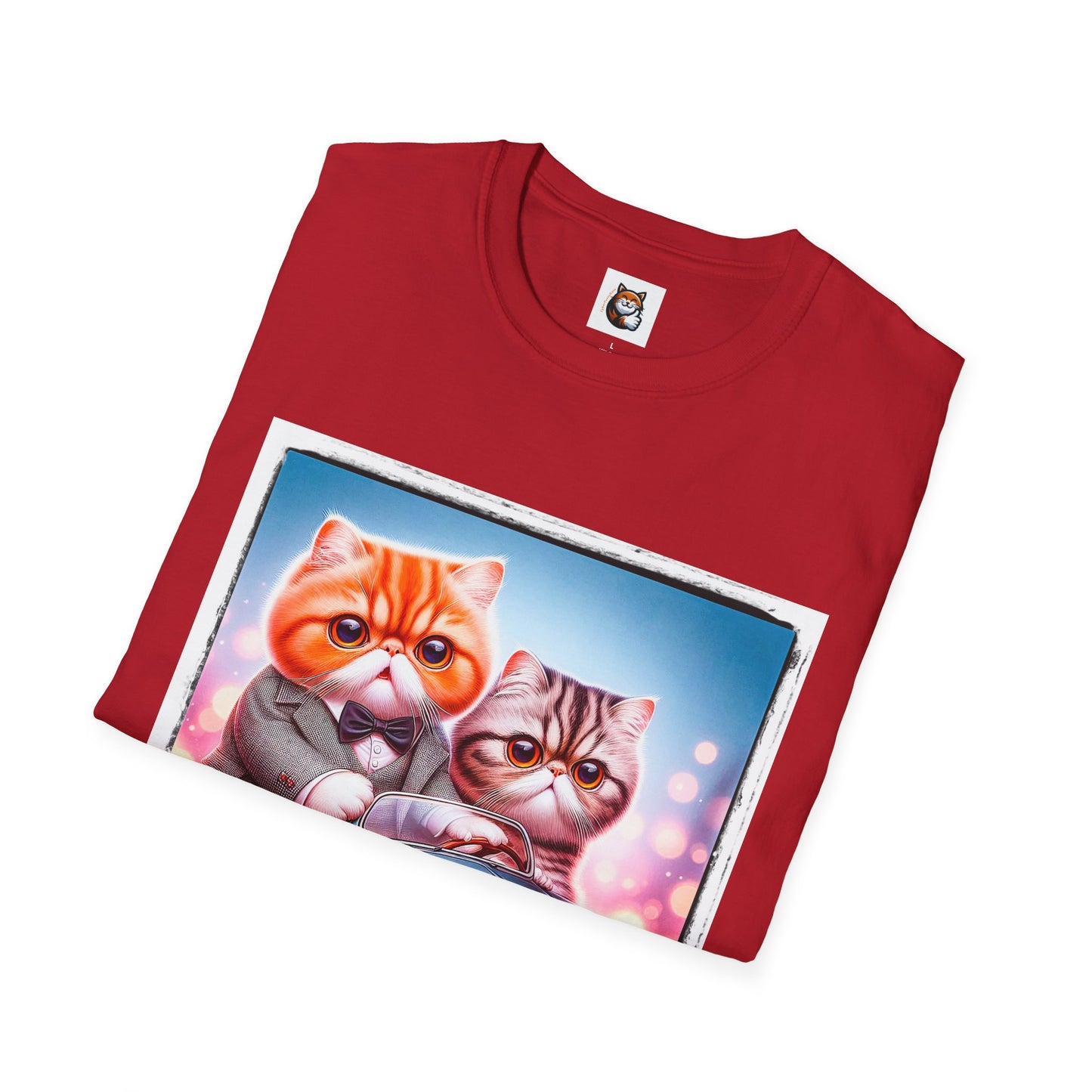Wacky Exotic Shorthair Cat Unisex Softstyle T-Shirt
