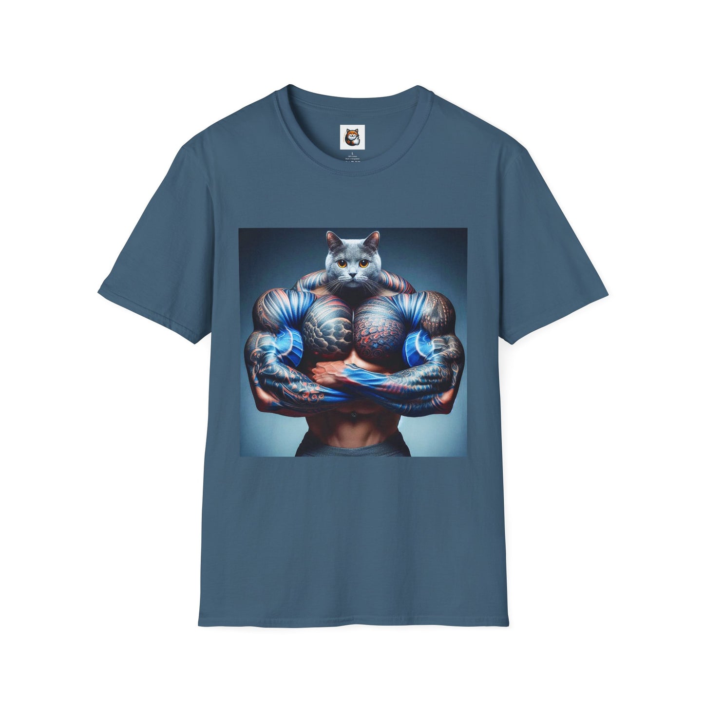 Russian Blue Cat Unisex Softstyle T-Shirt