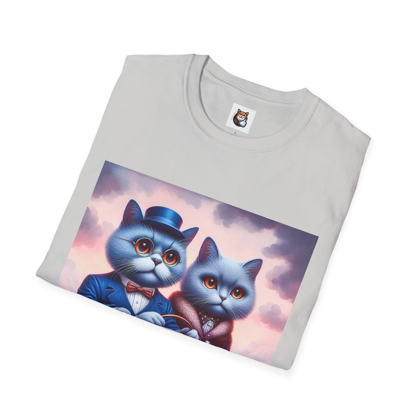 Russian Blue Cat tiny car  T-Shirt