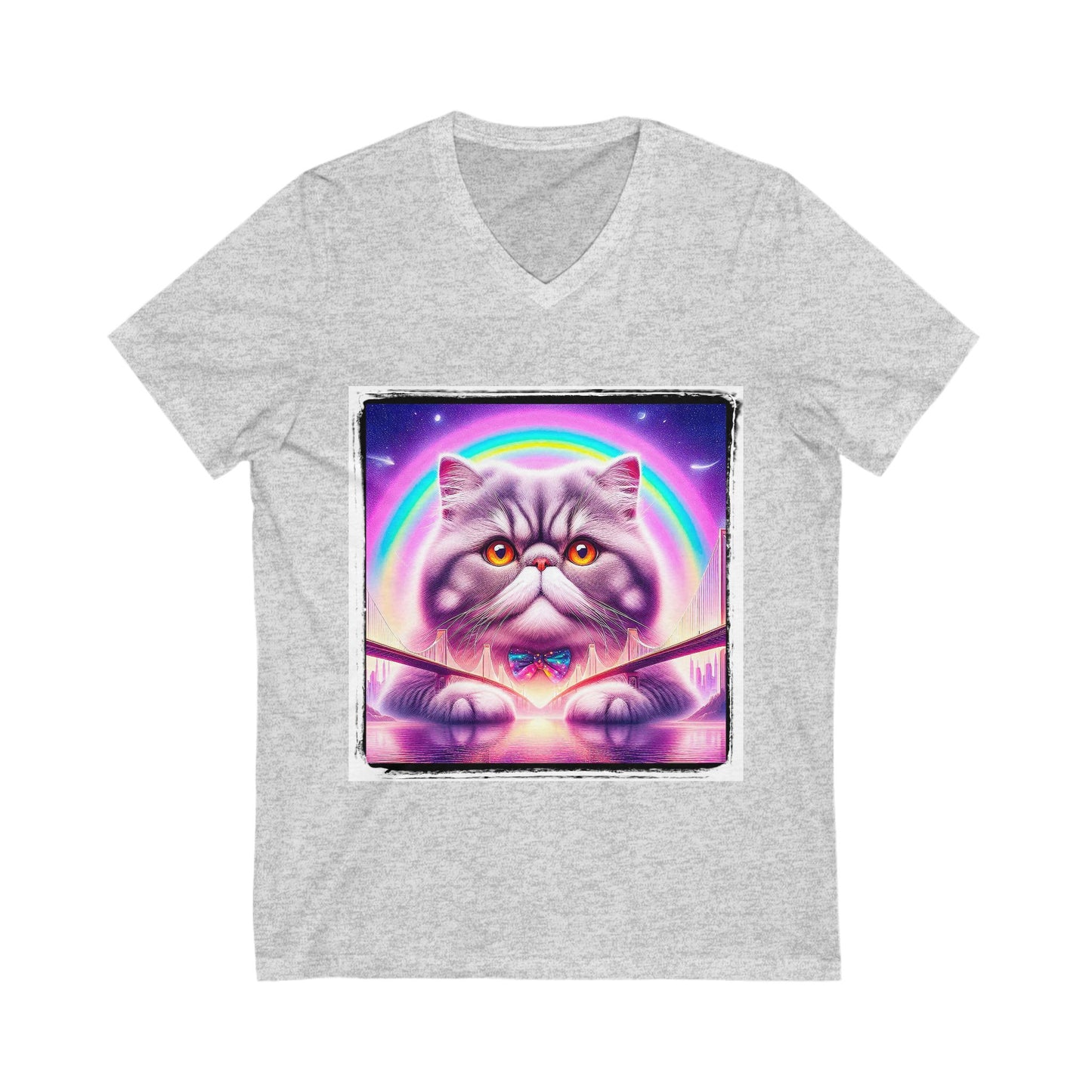 Exotic Shorthair Sleeve purple sunset tee