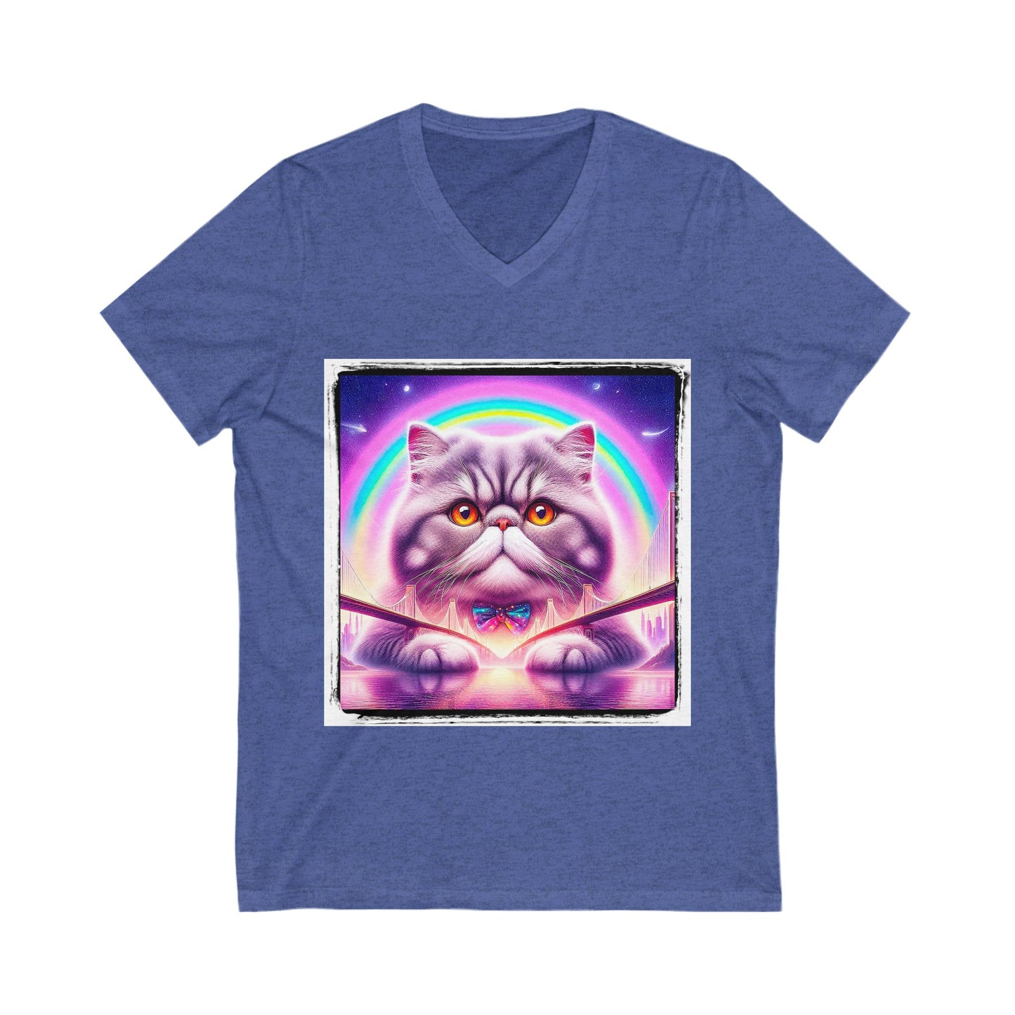 Exotic Shorthair Sleeve purple sunset tee