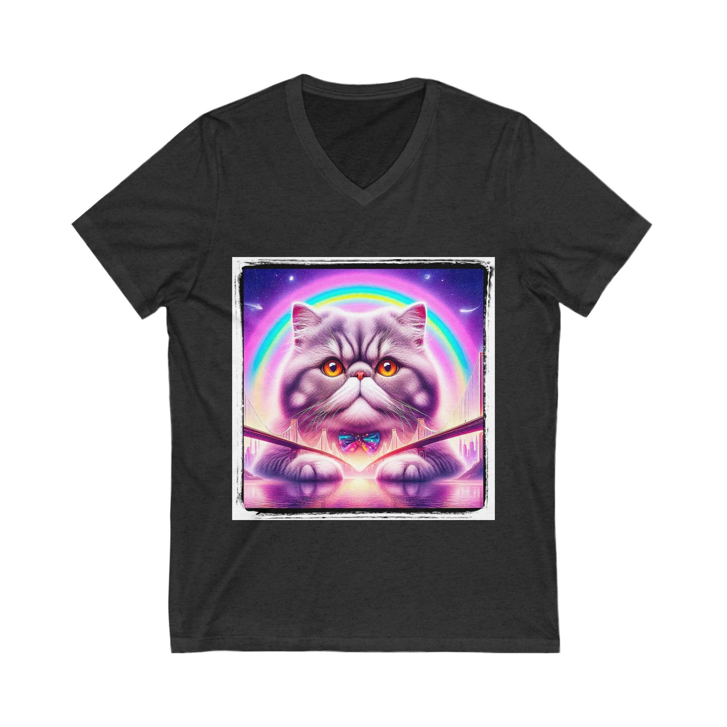 Exotic Shorthair Sleeve purple sunset tee
