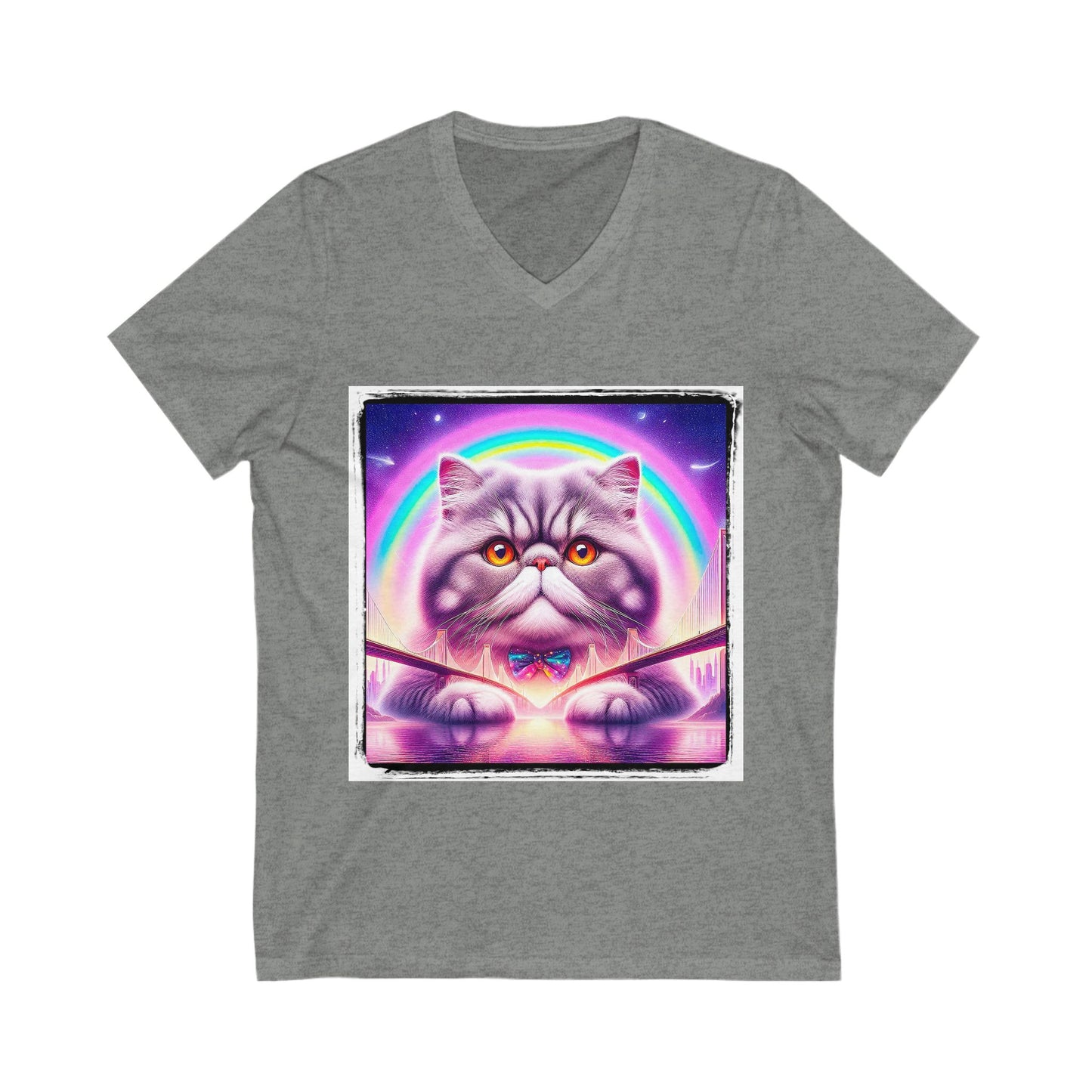 Exotic Shorthair Sleeve purple sunset tee