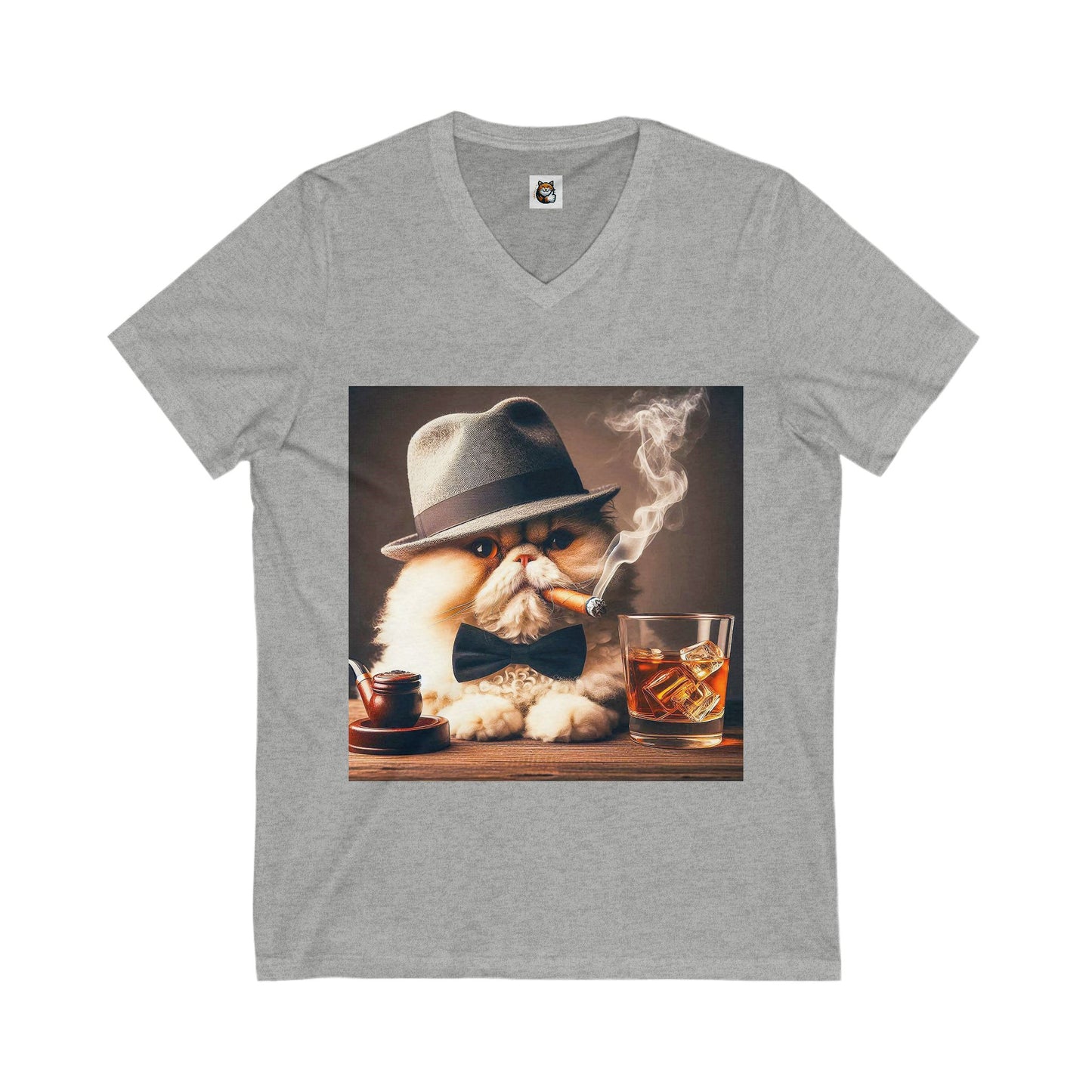 - Selkirk Rex Design V-Neck drinking