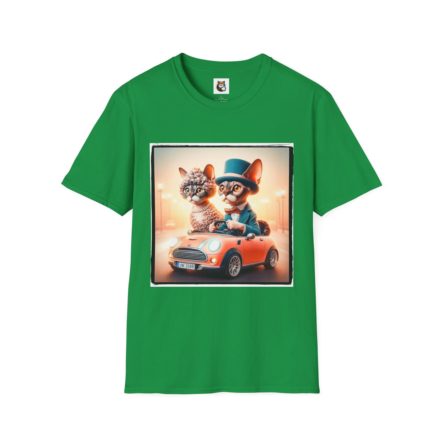 Wacky  Devon Rex Cat Unisex Softstyle T-Shirt