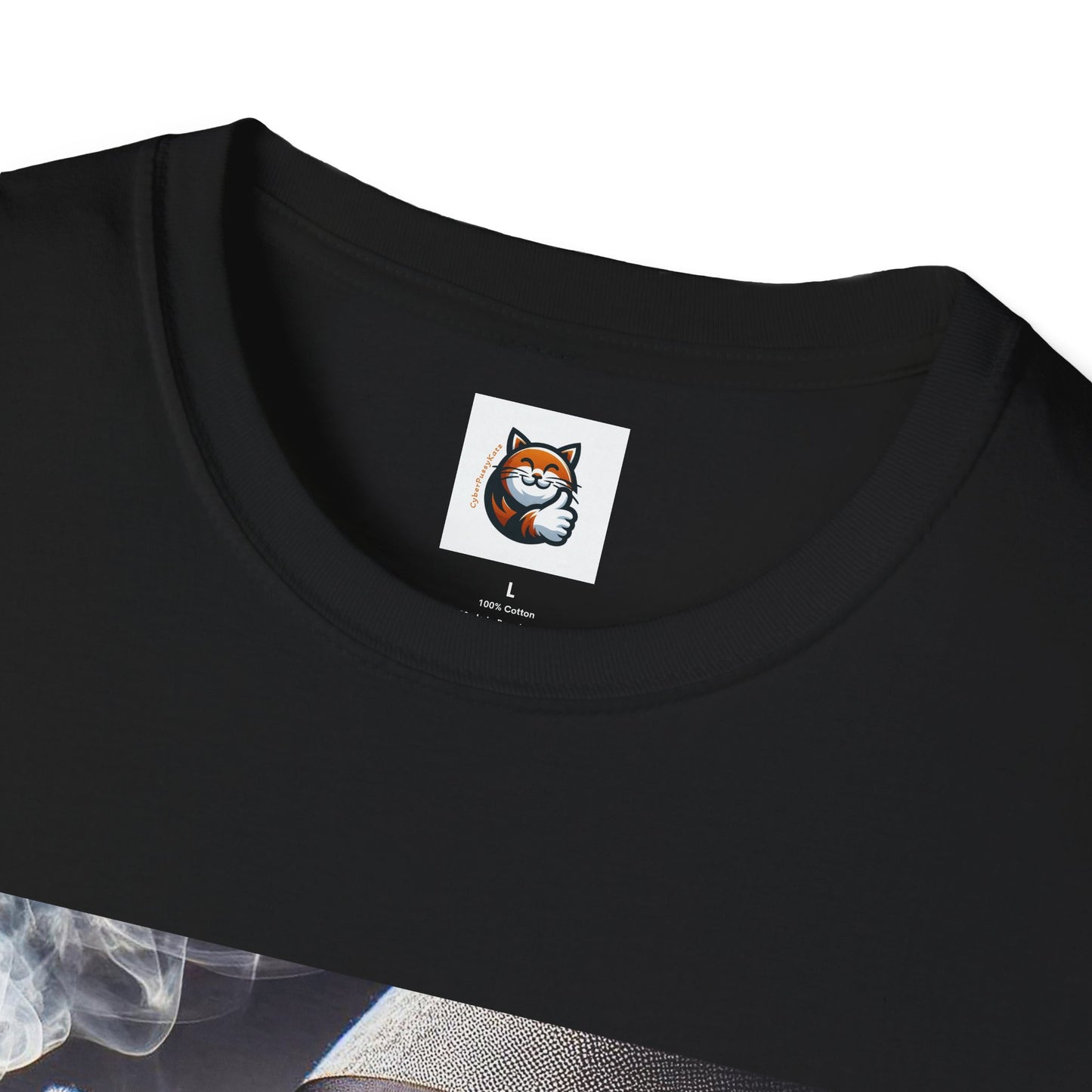 Selkirk Rex Cat T-Shirt cigar smoking
